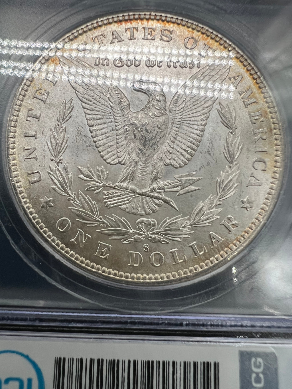 1879-S Rev. 79 MS64 Colorful Morgan Silver Dollar ICG