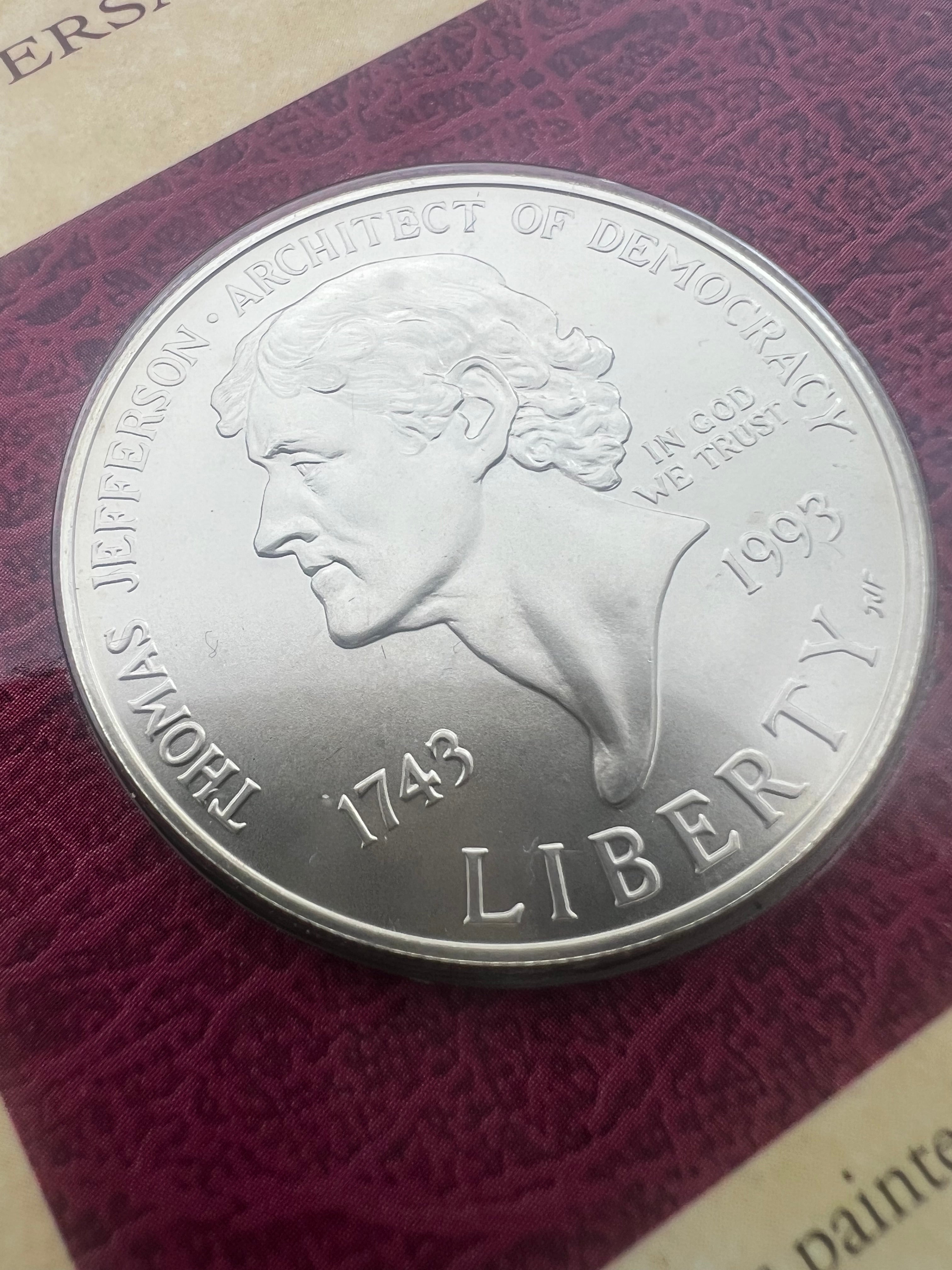 The Thomas Jefferson Coinage And Currency Set 90% Silver Dollar - Beautiful Toner Nickel