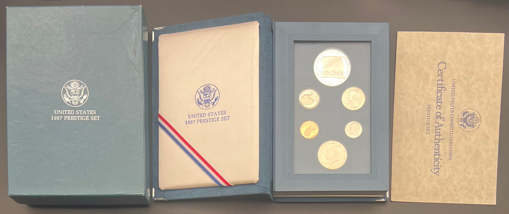 1987-S US Mint Prestige Proof Set 90% Silver Dollar