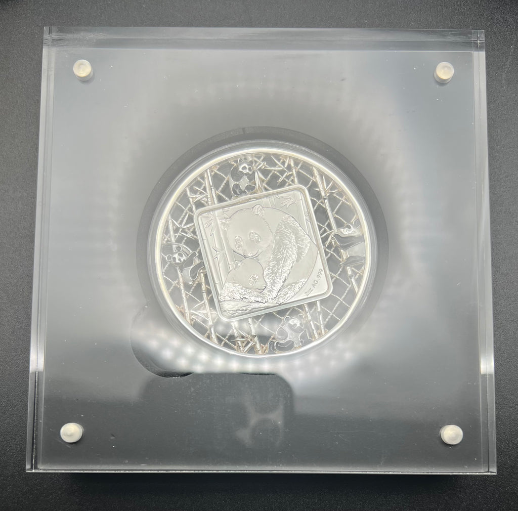 2021 Filigree Panda 2oz Silver Colorized Solomon Islands