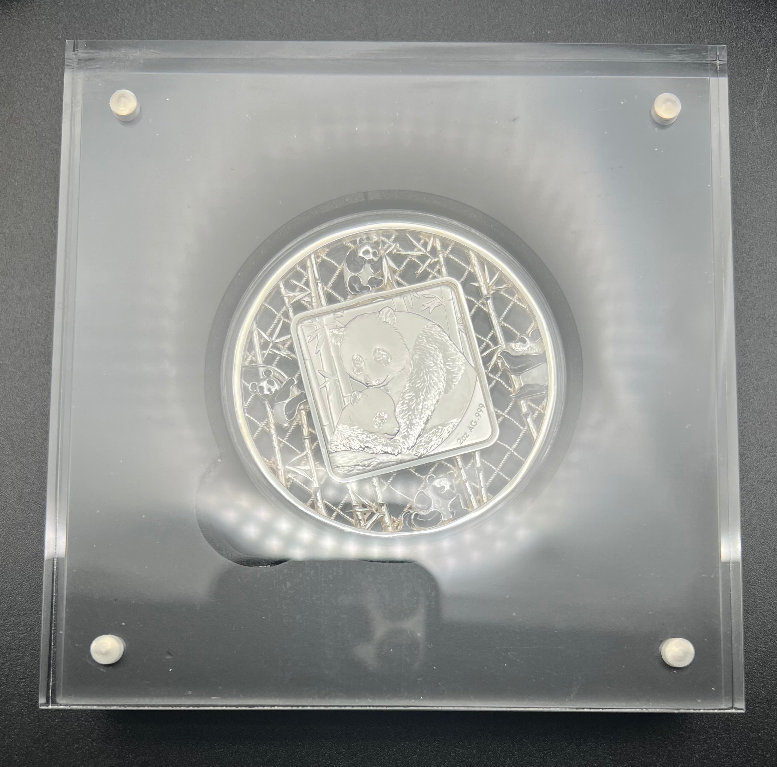 2021 Filigree Panda 2oz Silver Colorized Solomon Islands