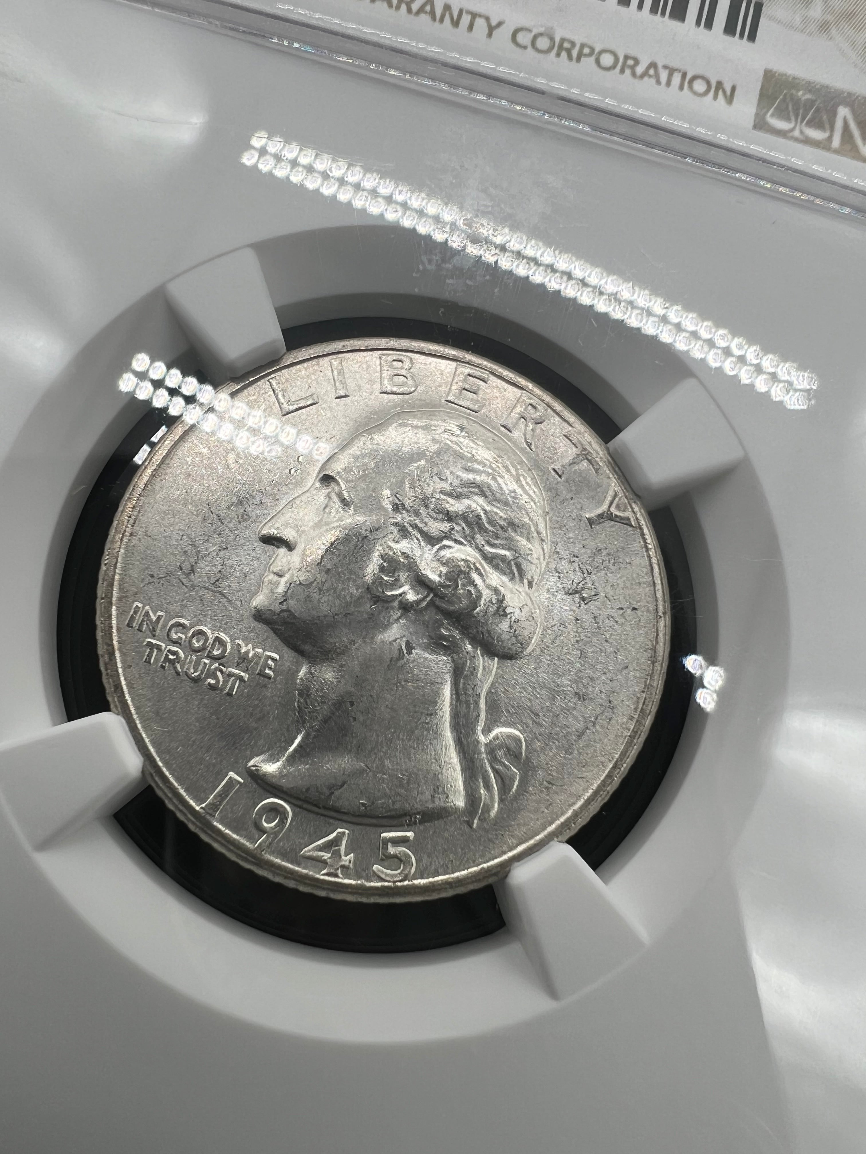 1945-S MS65 Washington Quarter NGC