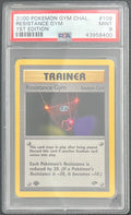 2000 POKEMON GYM CHALLENGE #109 RESISTANCE GYM 1ST EDITION PSA 9