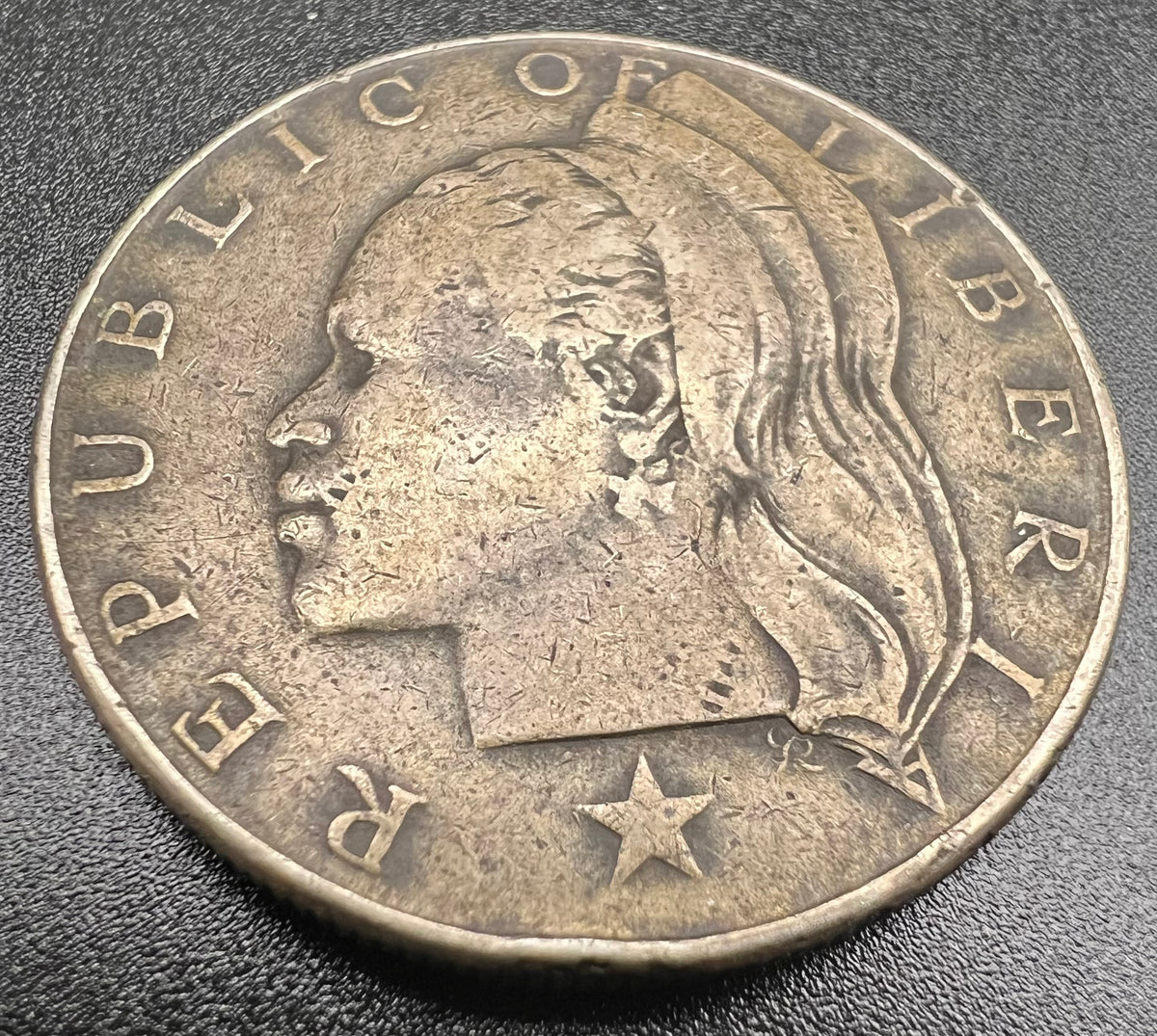1962 Republic of Liberia One Dollar 90% Silver Coin