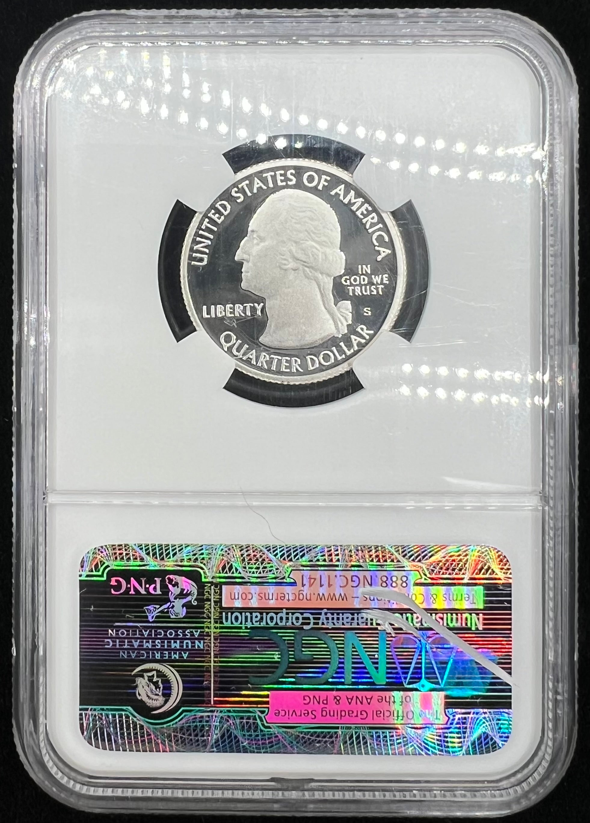 2011-S PF70 Silver Chickasaw Quarter NGC