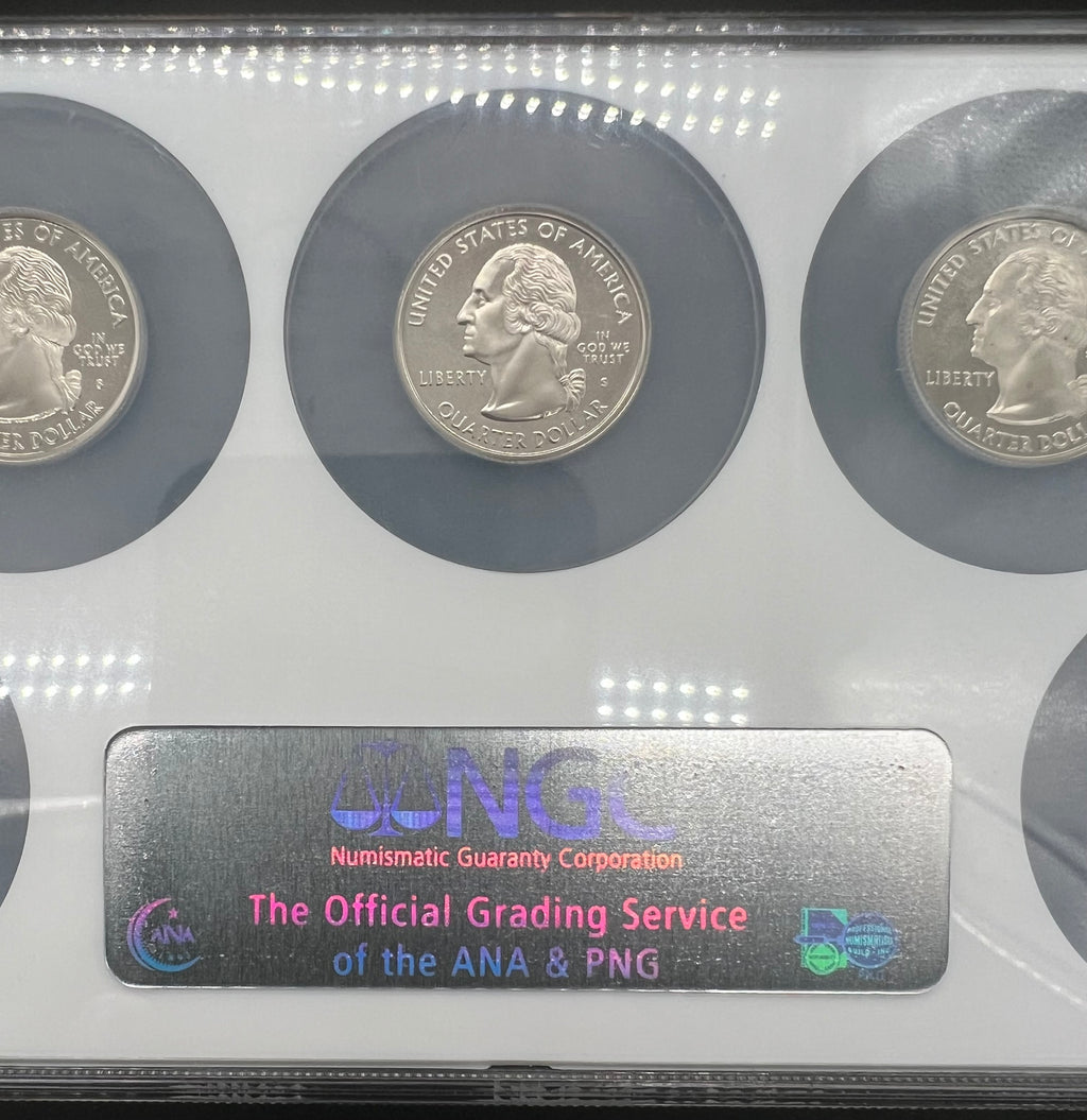 2006-S PF69 UCAM Clad State Quarters Proof Set NGC 5 Coin Slab