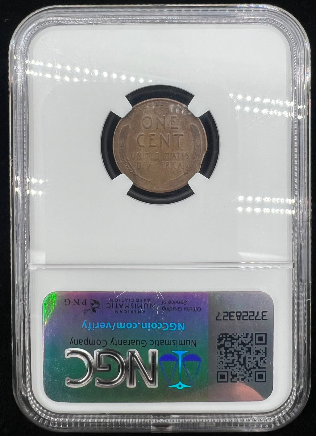 Mint Error Clipped Planchet Lincoln Cent North East Error Collection Signed By Thomas Uram