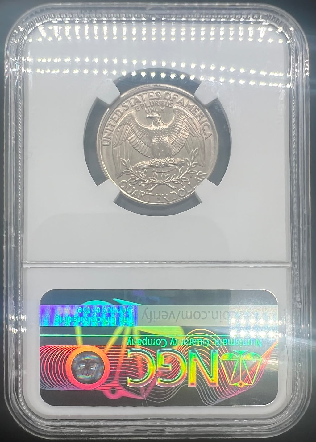 Mint Error 1996-D Railroad Rim Washington Quarter NGC North East Error Collection