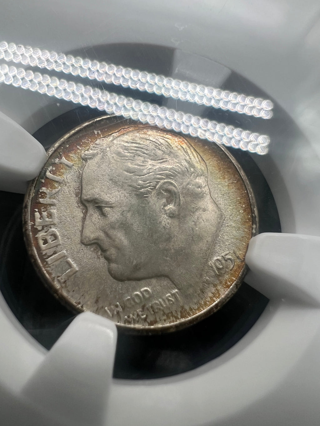 1951-S MS66 Colorful Roosevelt Dime NGC