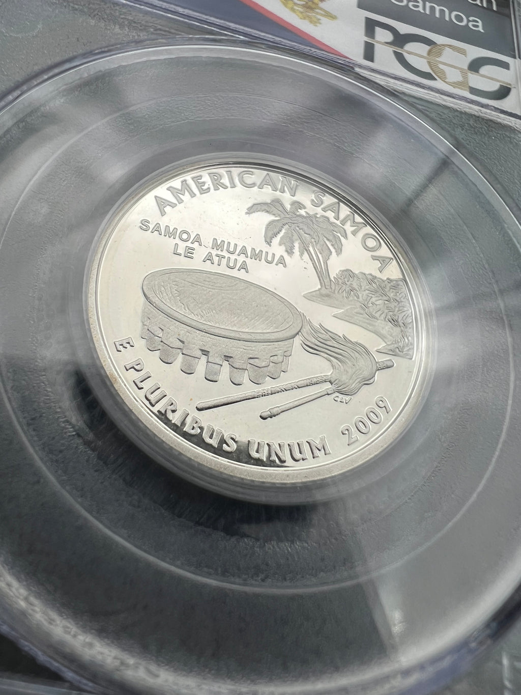 2009-S PR70 DCAM American Samoa Silver Quarter PCGS