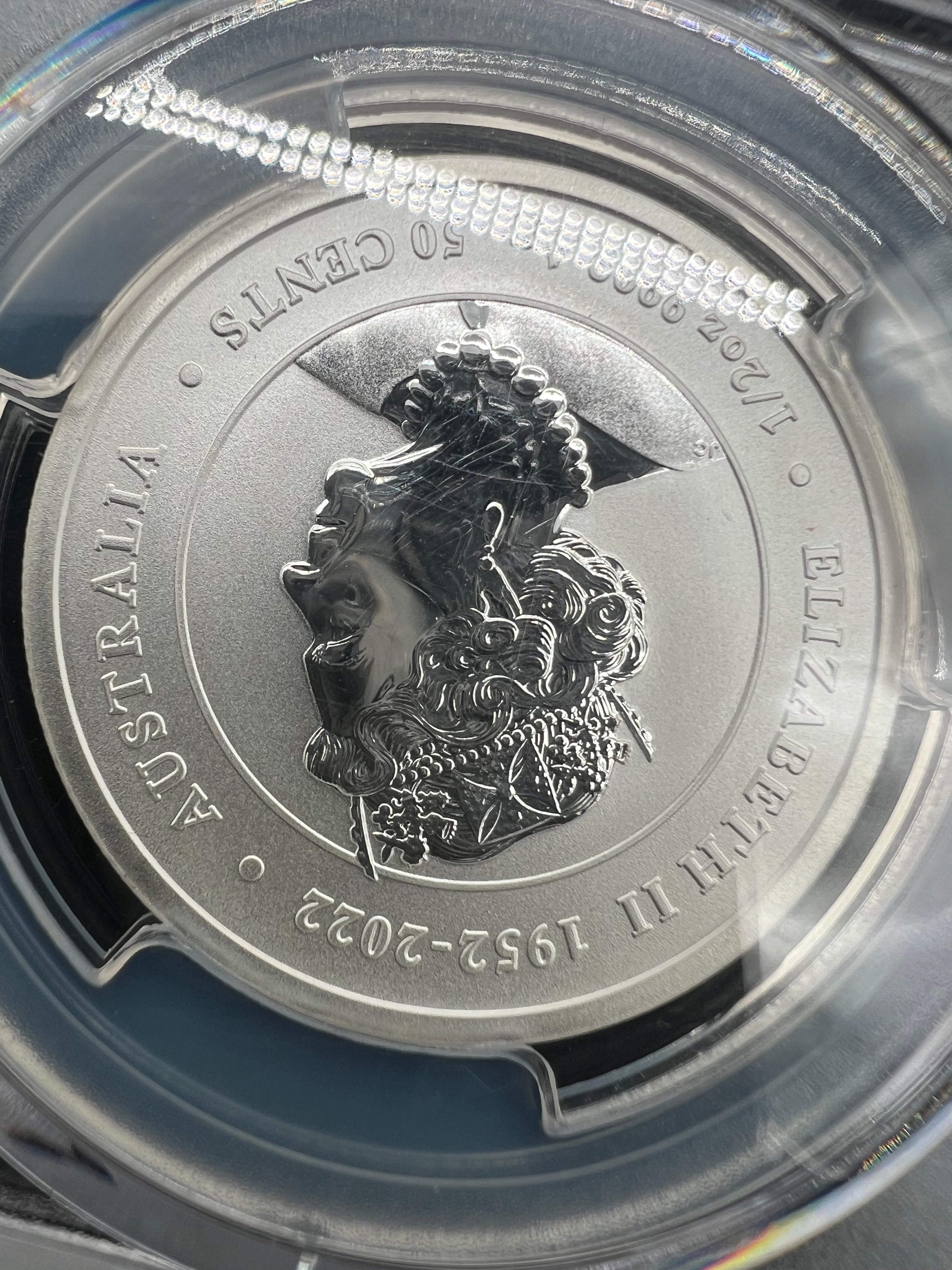 2024 1/2oz MS70 Australia Lunar Dragon - Orange Left - PCGS