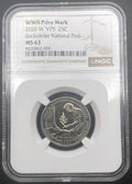 2020-W V75 MS63 Rockefeller National Park West Point Quarter NGC