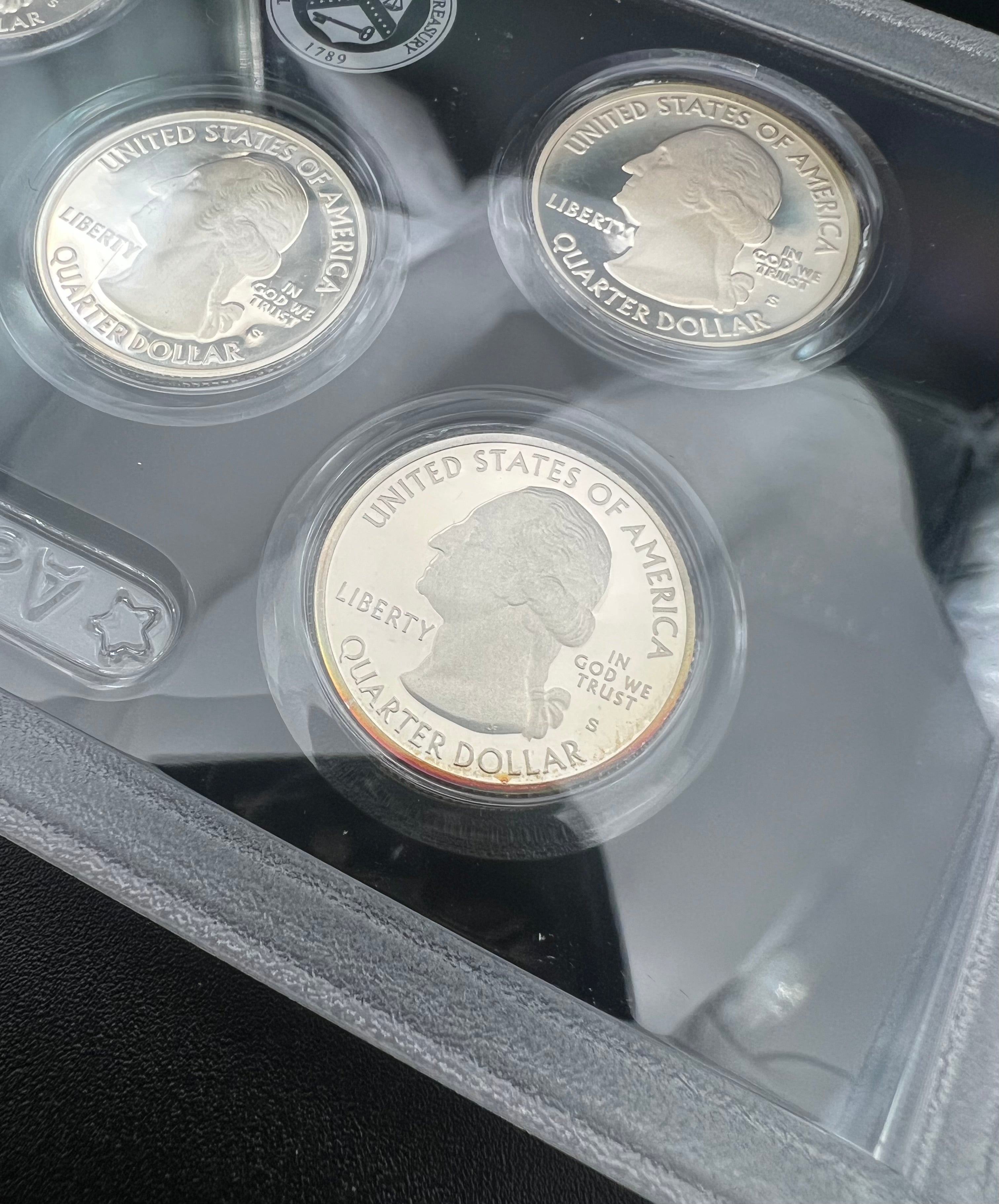 90% Silver 2015 America The Beautiful Proof Silver Quarter Set Third Party Packaging