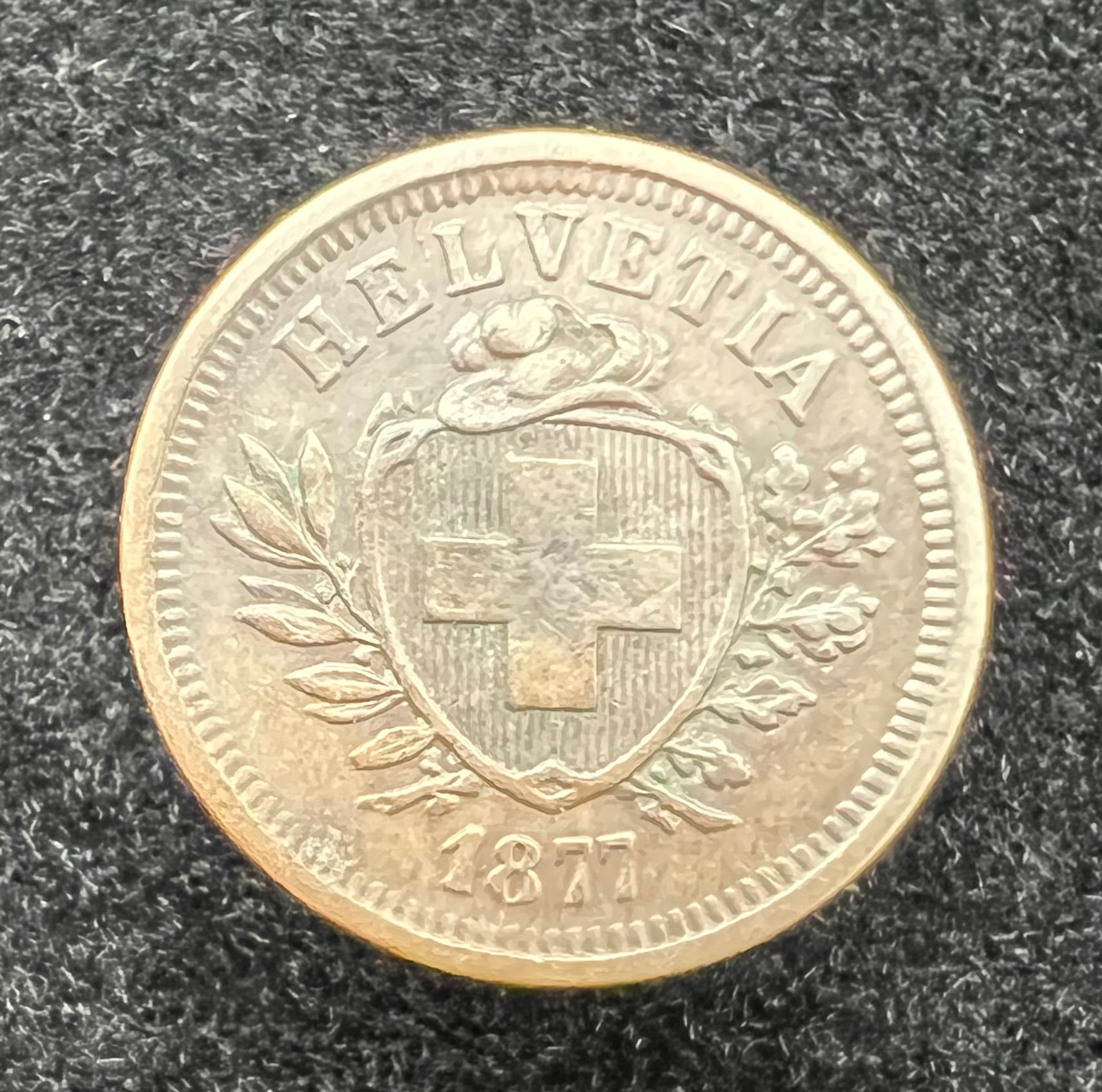 1877 1 Rappen Switzerland