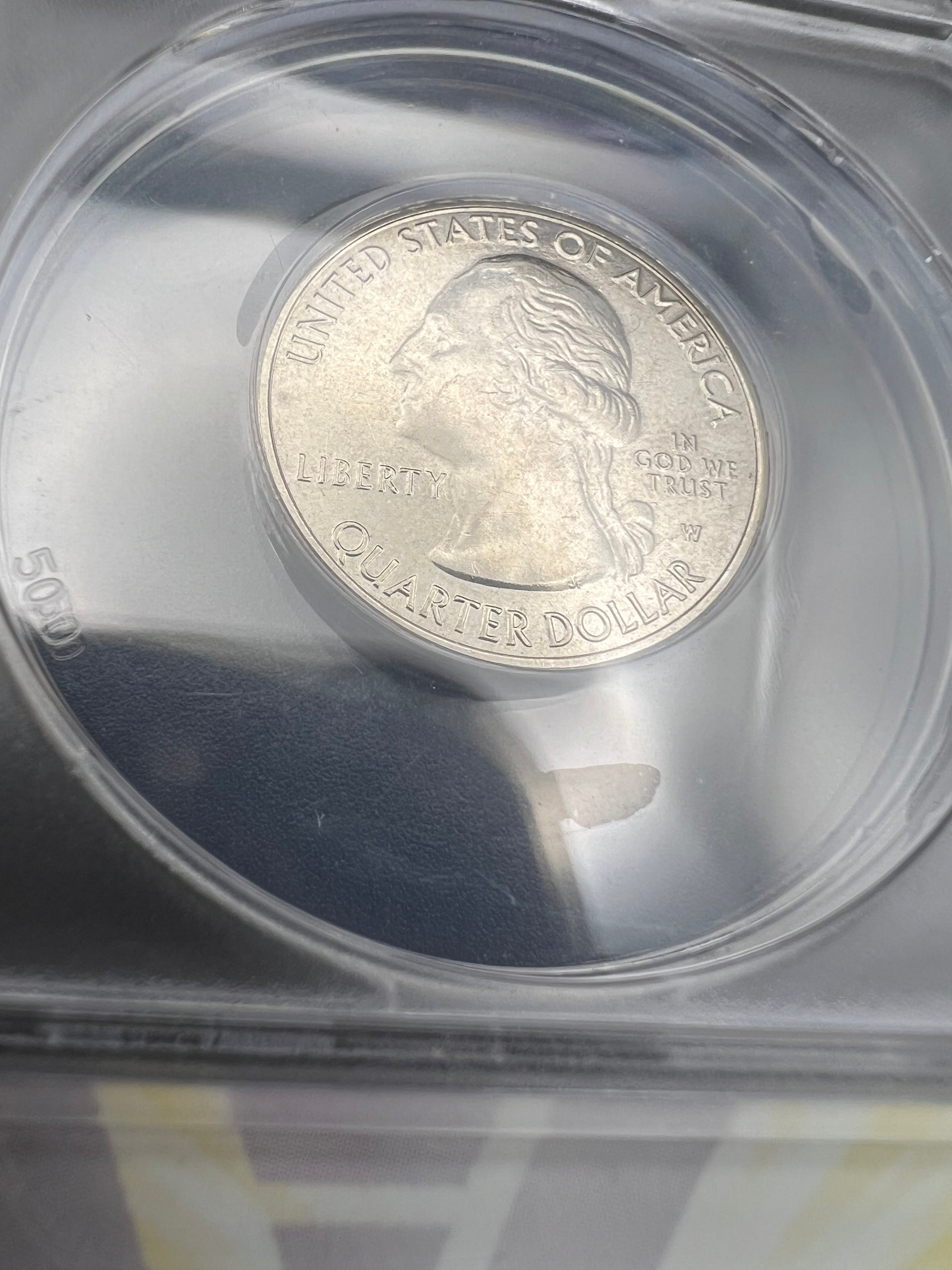 2019-W AU55 American Memorial Park West Point Quarter ANACS