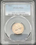 1953 PR66 Jefferson Nickel Slight Toning PCGs