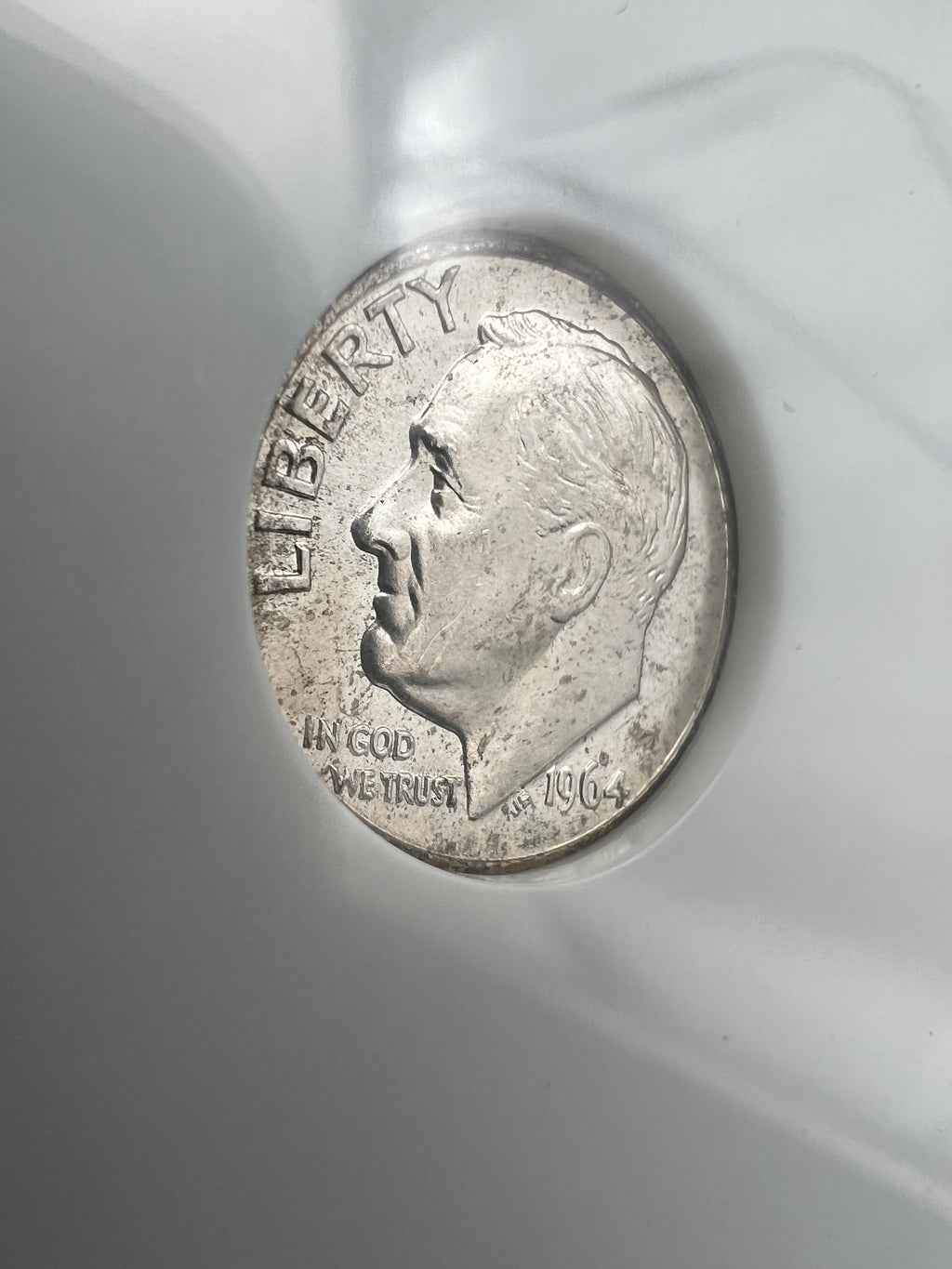 1964-D NGC Fatty Sample Slab Slight Toning