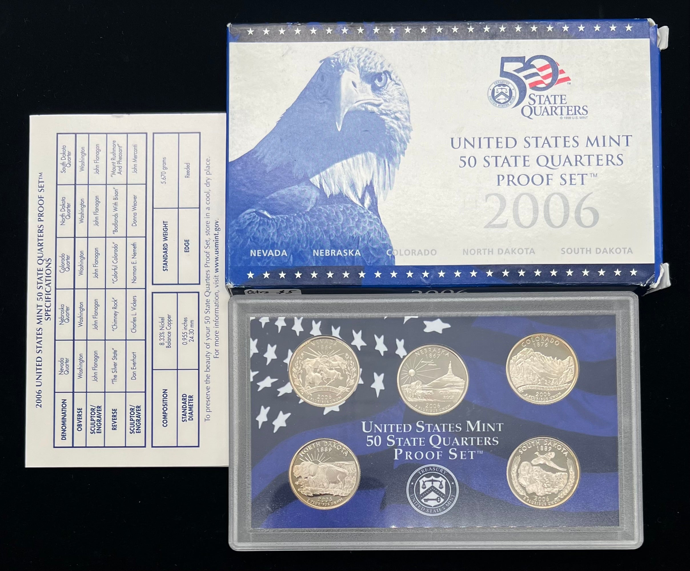 2006 US Mint 50 State Quarters Proof Set