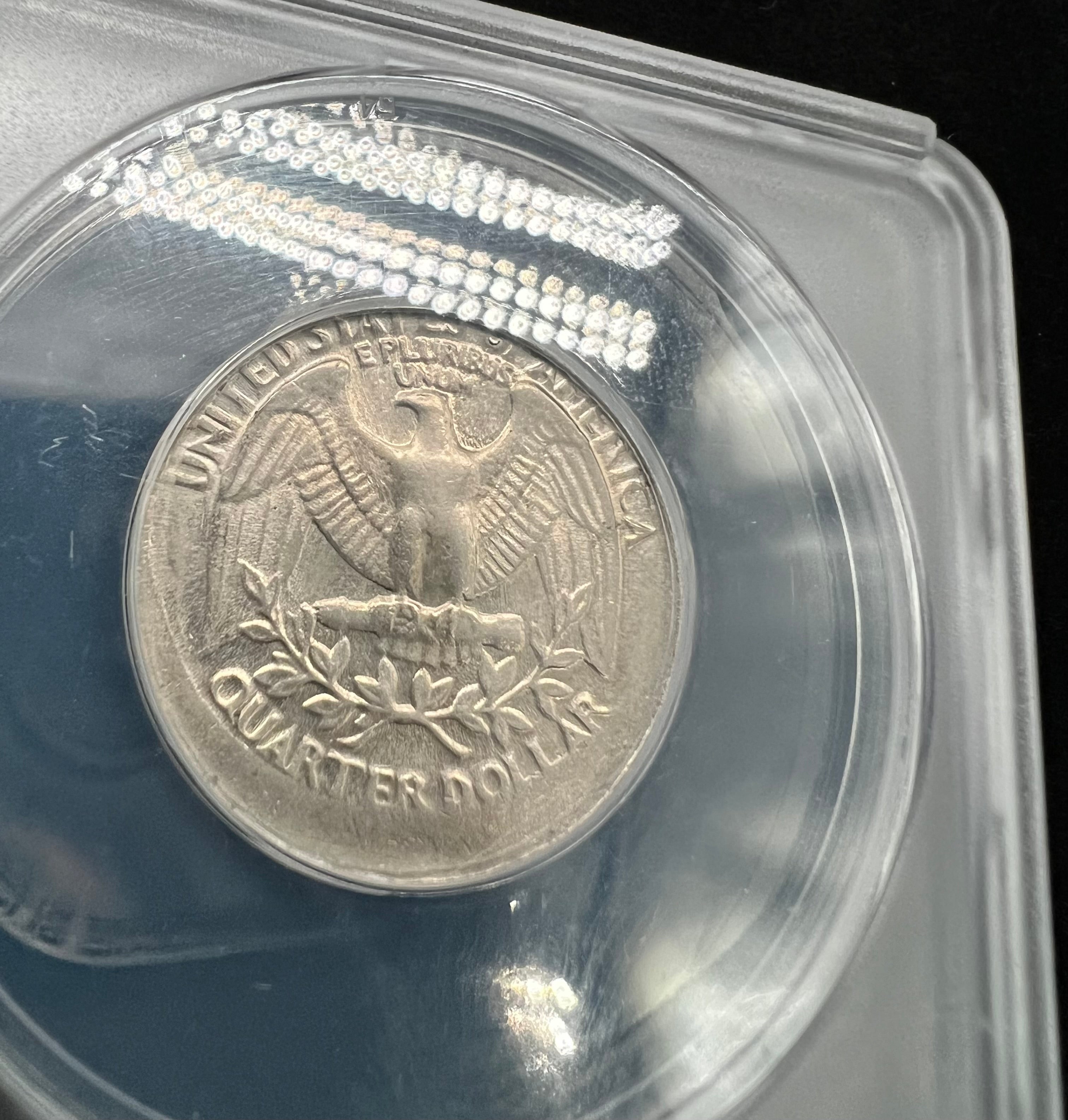 Mint Error 1983-P 25c Struck 10% Off-Center AU55 Details ANACS