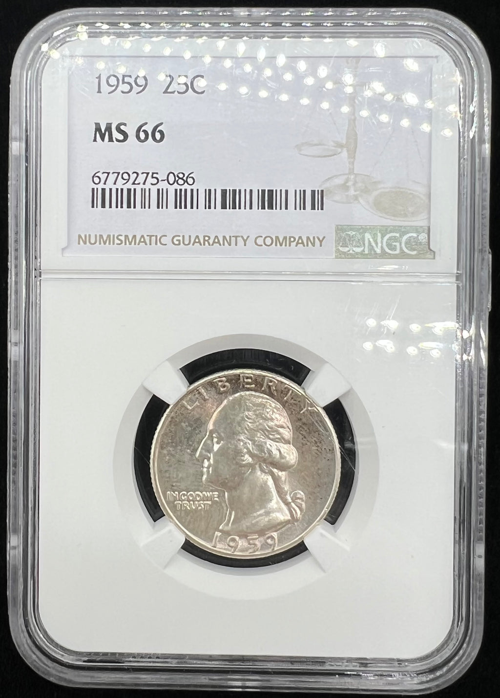 1959 MS66 Washington Quarter NGC