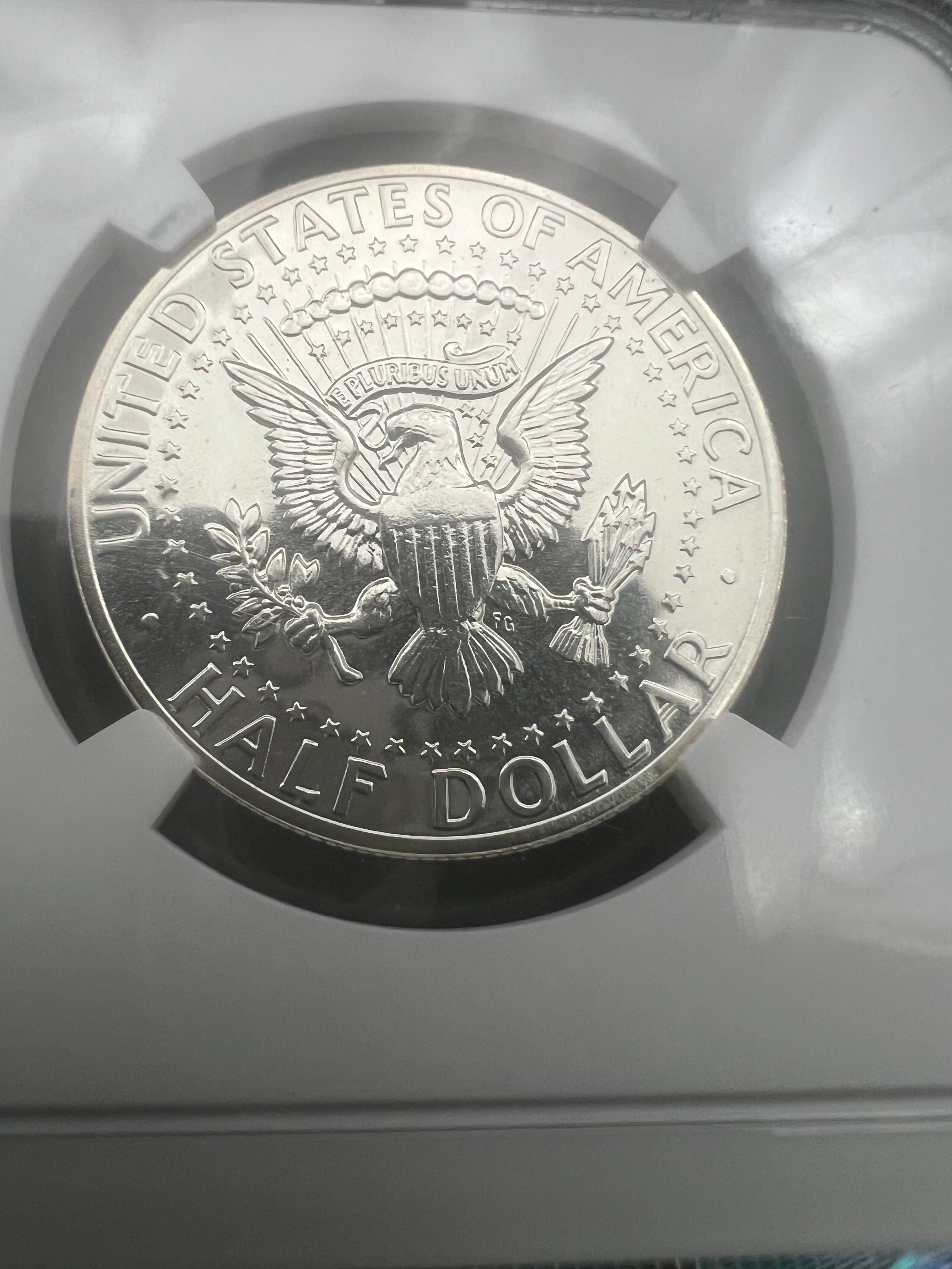 1964 Accent Hair PF67 Kennedy Half Dollar NGC