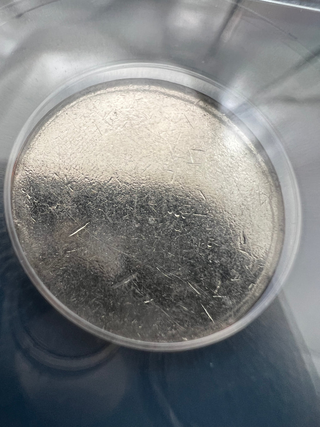 Mint Error Blank Quarter Planchet From The “New Jersey Hoard” ICG