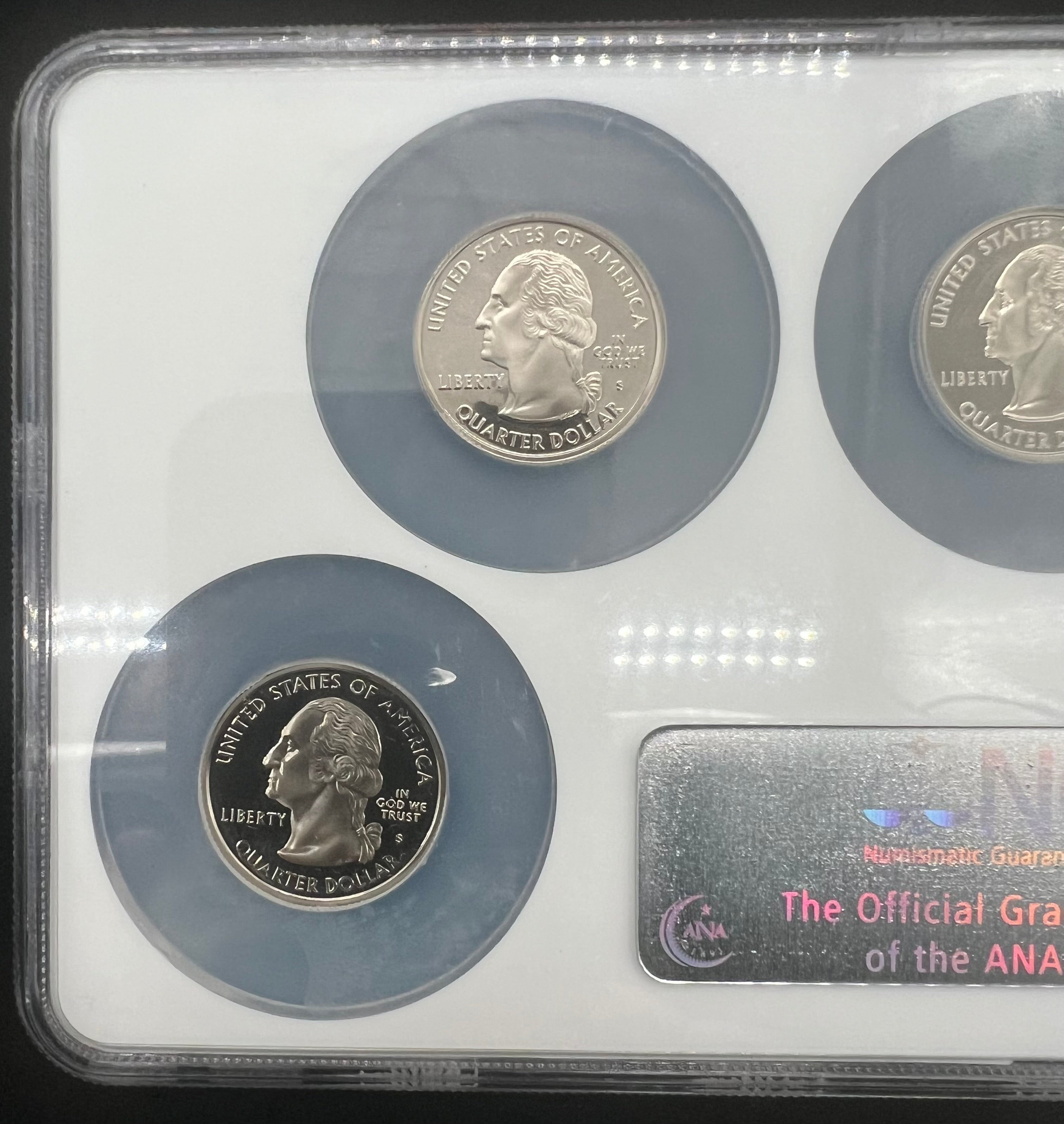 2006-S PF69 UCAM Clad State Quarters Proof Set NGC 5 Coin Slab