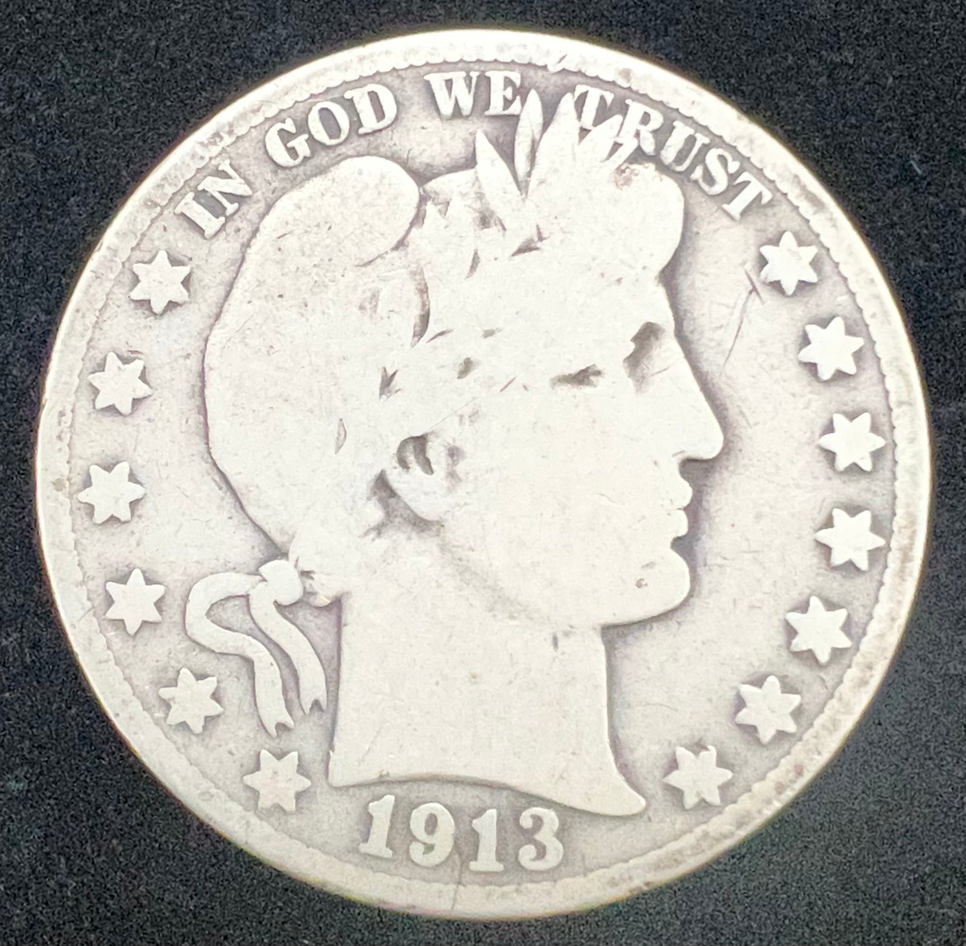 1913-S Barber Half Dollar