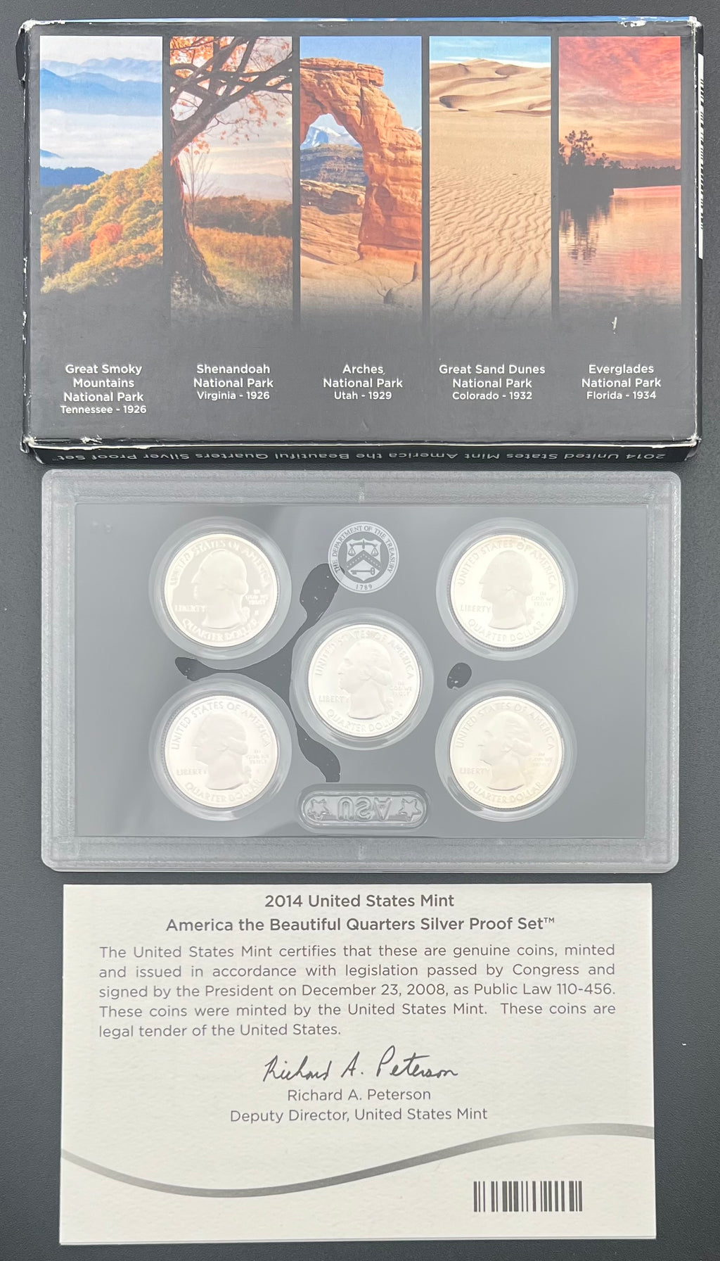 2014 90% Silver US Mint Proof America The Beautiful Silver Quarter Set (2 AVAILABLE)