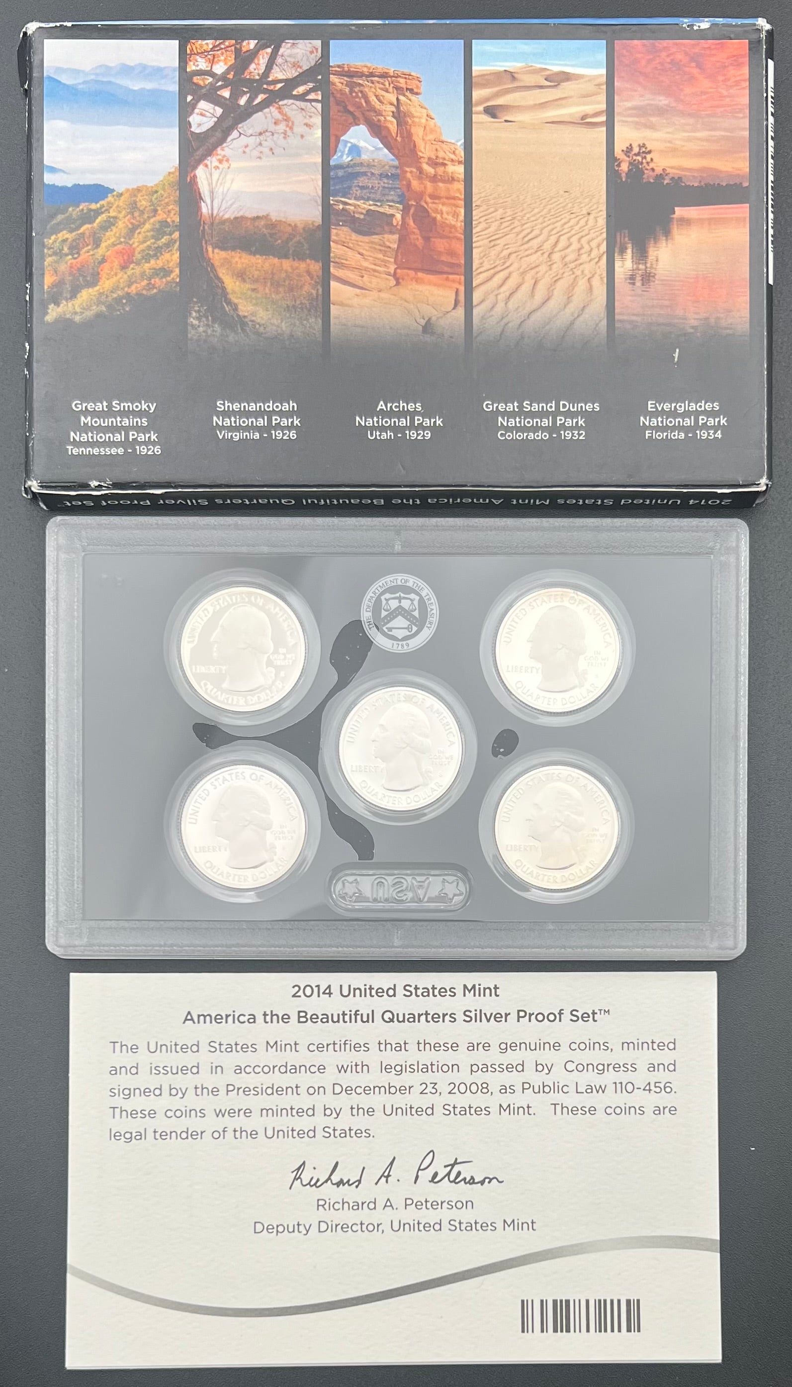2014 90% Silver US Mint Proof America The Beautiful Silver Quarter Set (2 AVAILABLE)