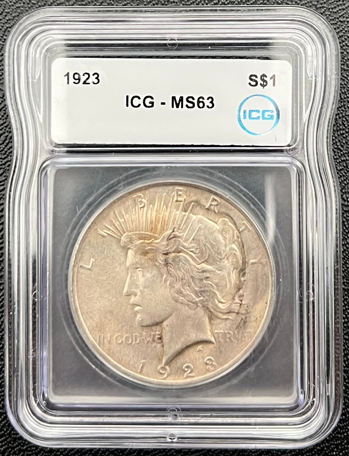 1923 MS63 Peace Dollar ICG