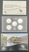 2019 90% Silver US Mint Proof America The Beautiful Silver Quarter Set