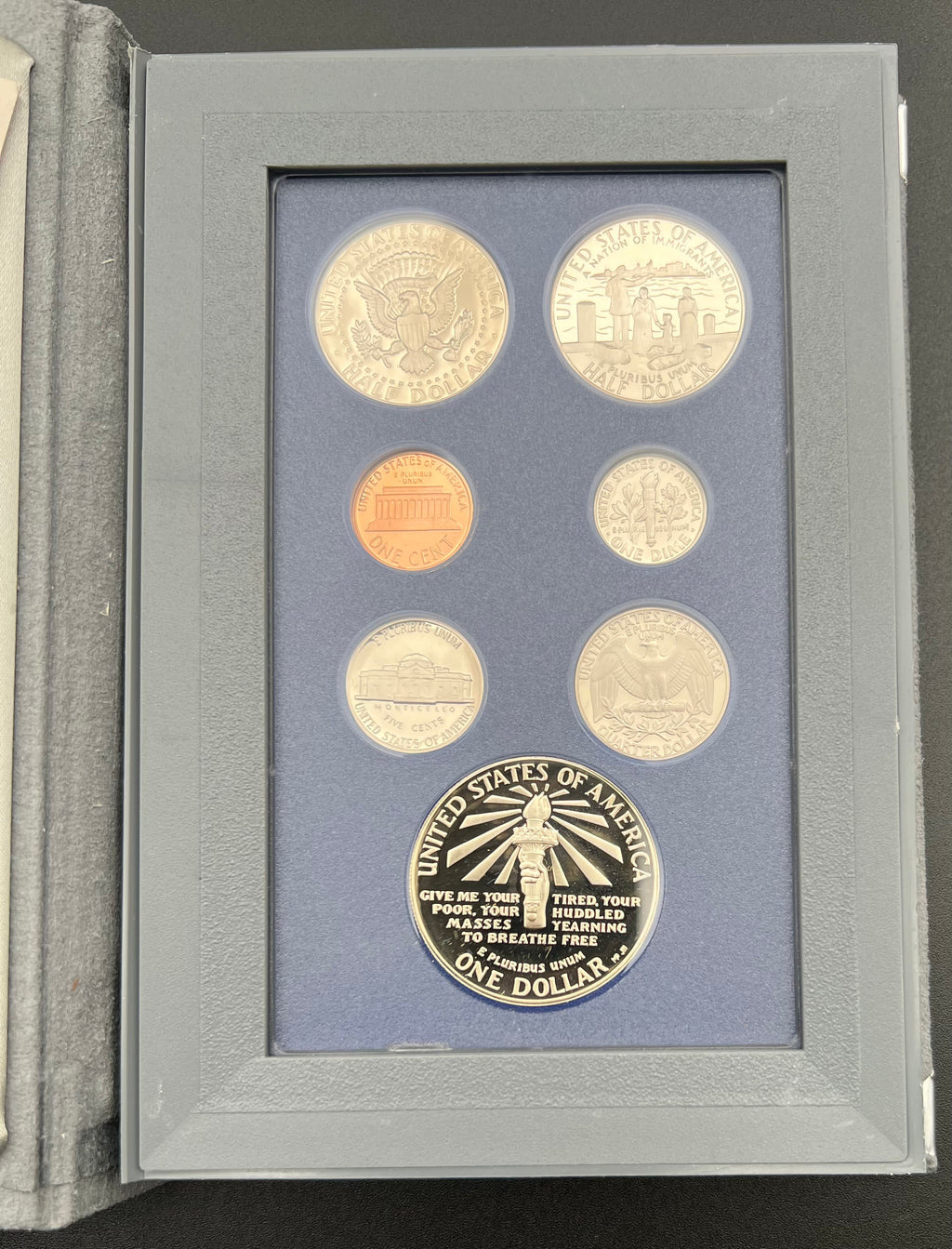 1986-S US Mint Prestige Proof Set 90% Silver Dollar