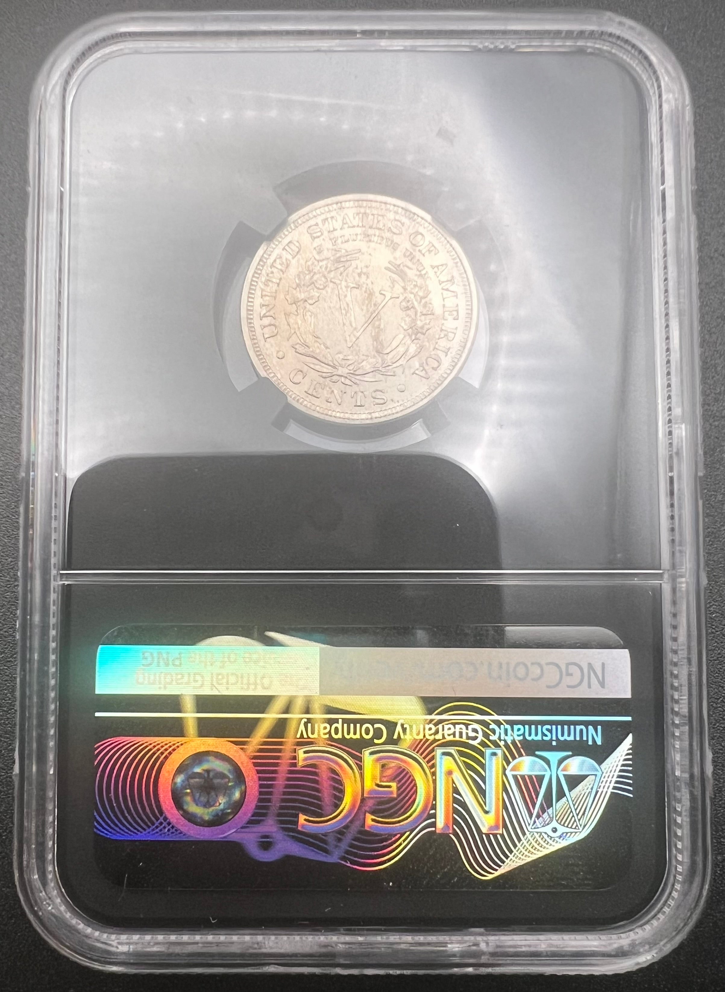 1906 PF64 V Nickel NGC Black Core