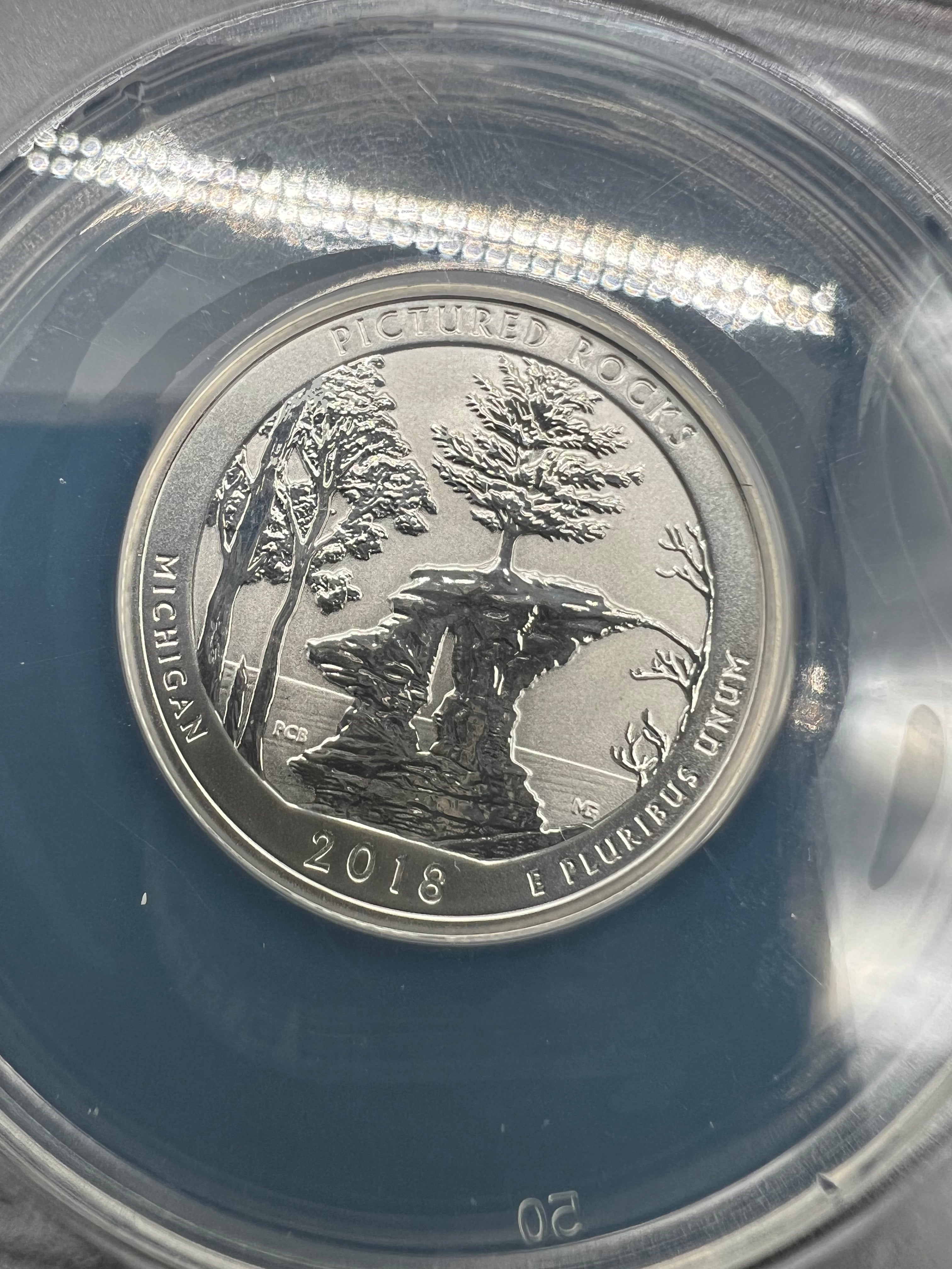 2018-S Silver RP70 DCAM Michigan Denver Release First Strike Reverse Proof ANACS