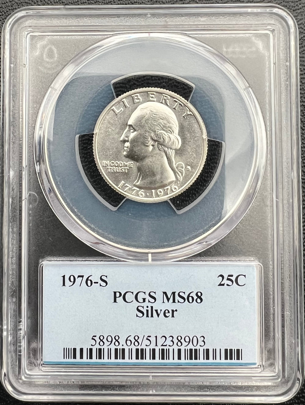 1976-S MS68 Bicentennial Silver Washington Quarter PCGS