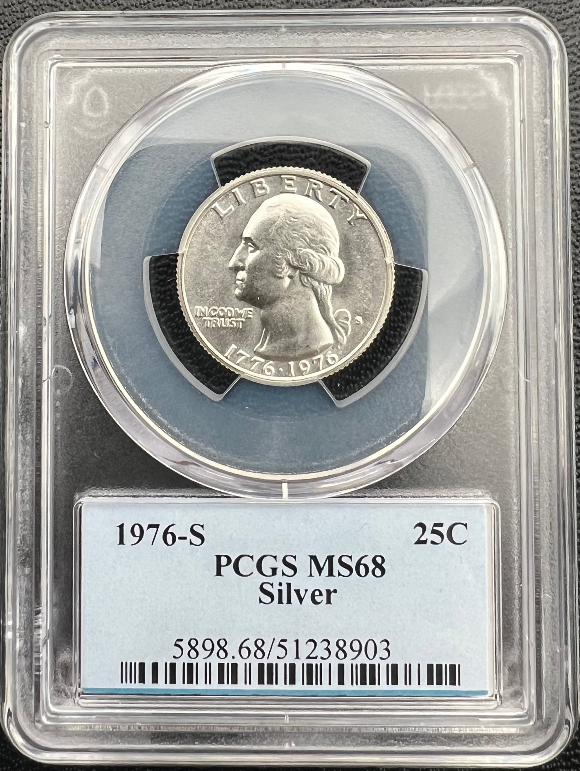 1976-S MS68 Bicentennial Silver Washington Quarter PCGS