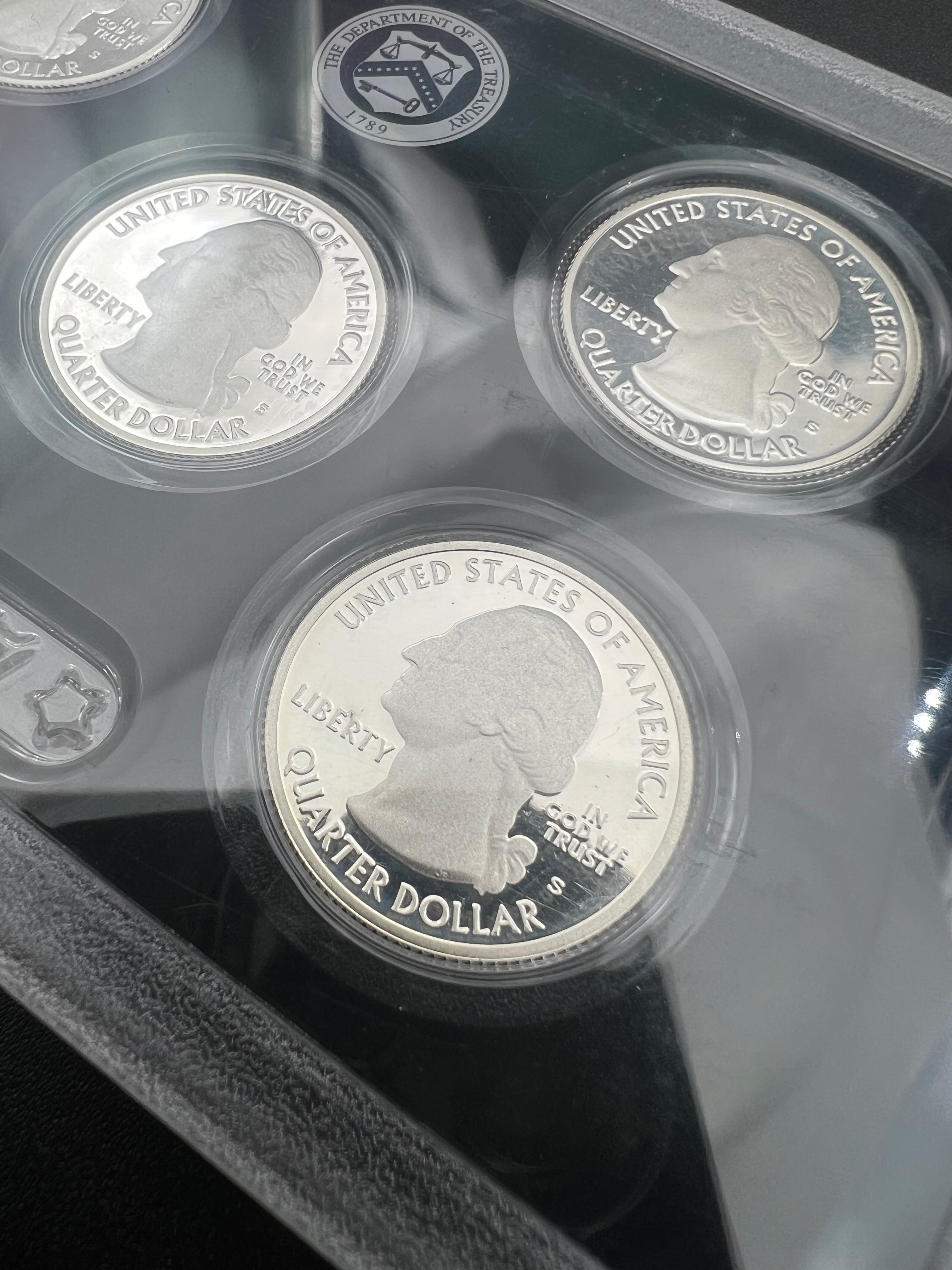 2011 90% Silver US Mint America The Beautiful Silver Proof Quarters Set WINDOW ONLY NO BOX/COA