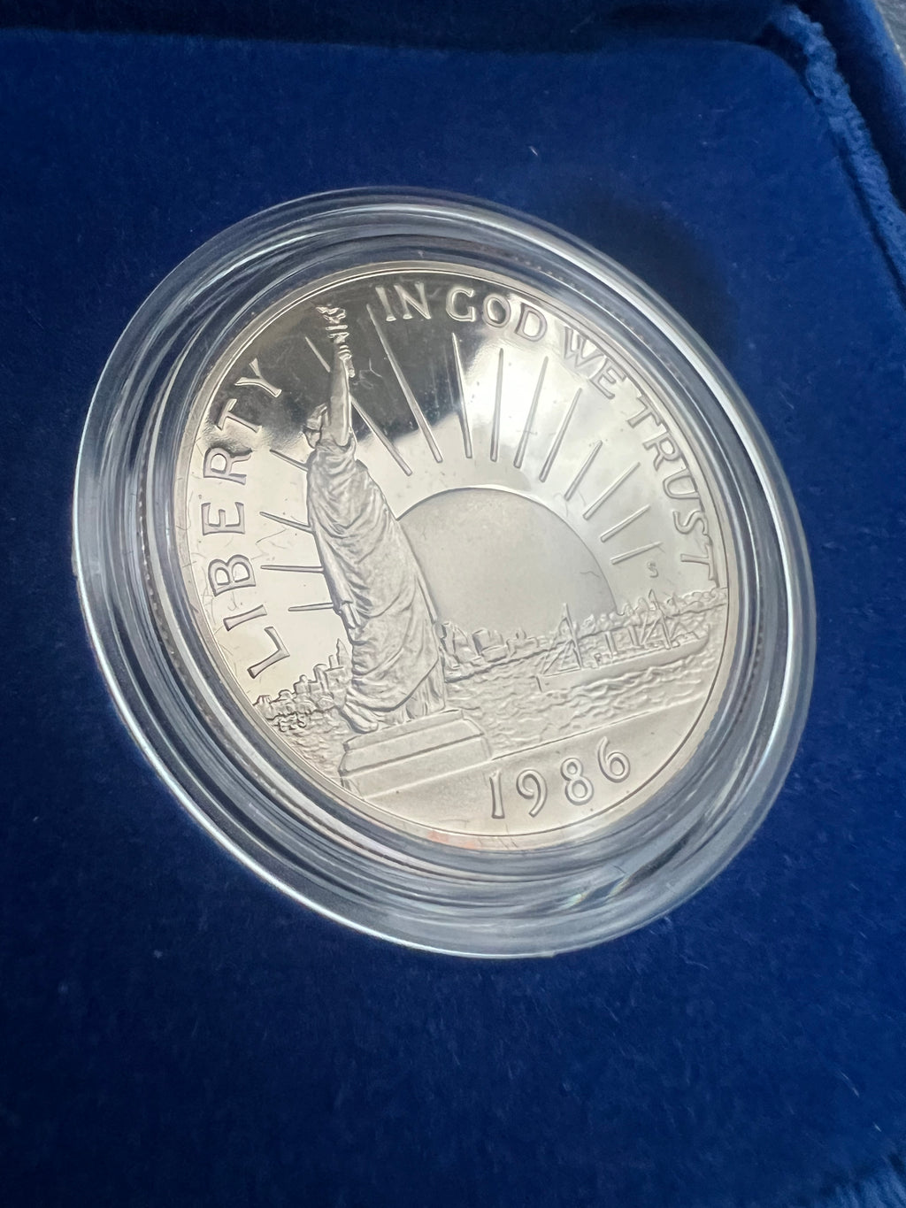 1986-S Statue Of Liberty Proof 2 Coin Set 90% Silver Dollar