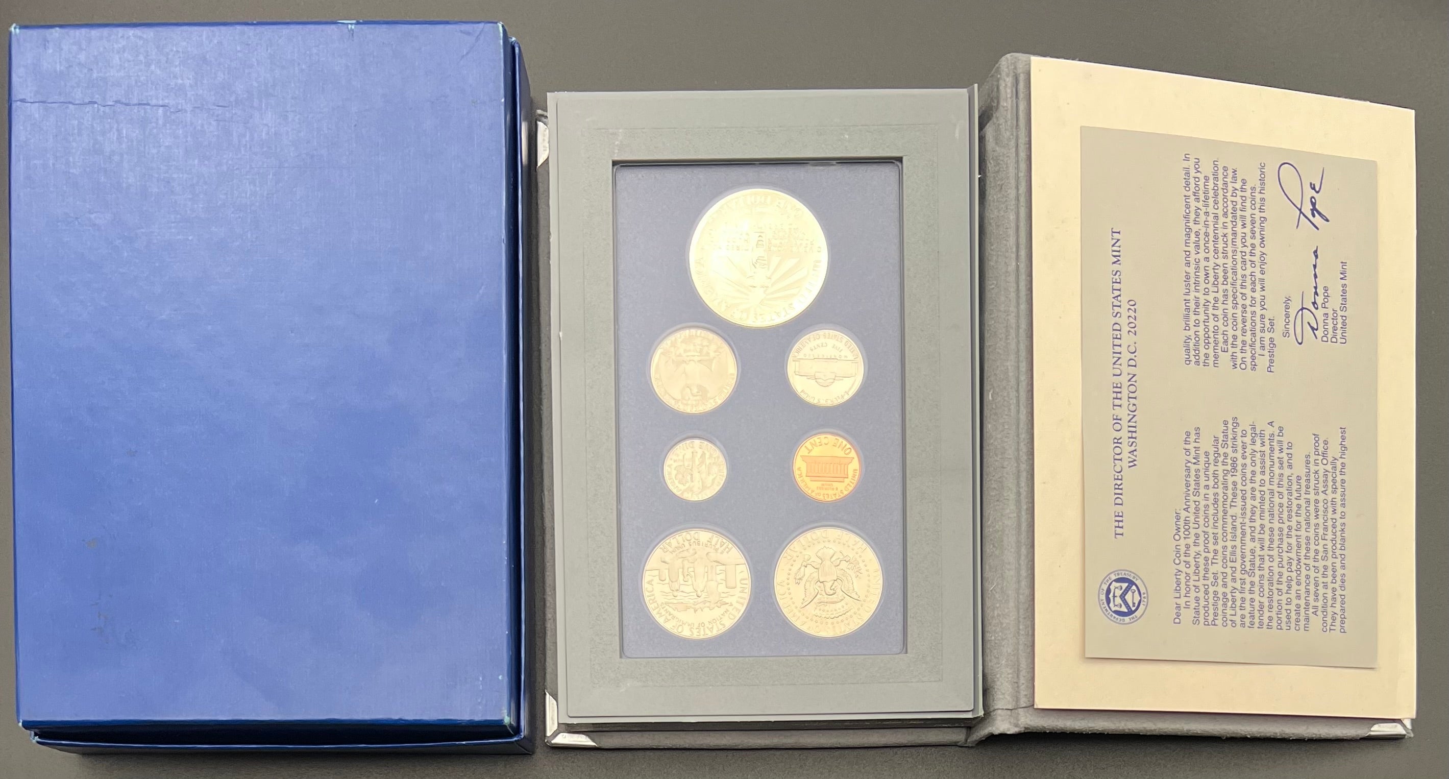 1986-S US Mint Prestige Proof Set 90% Silver Dollar