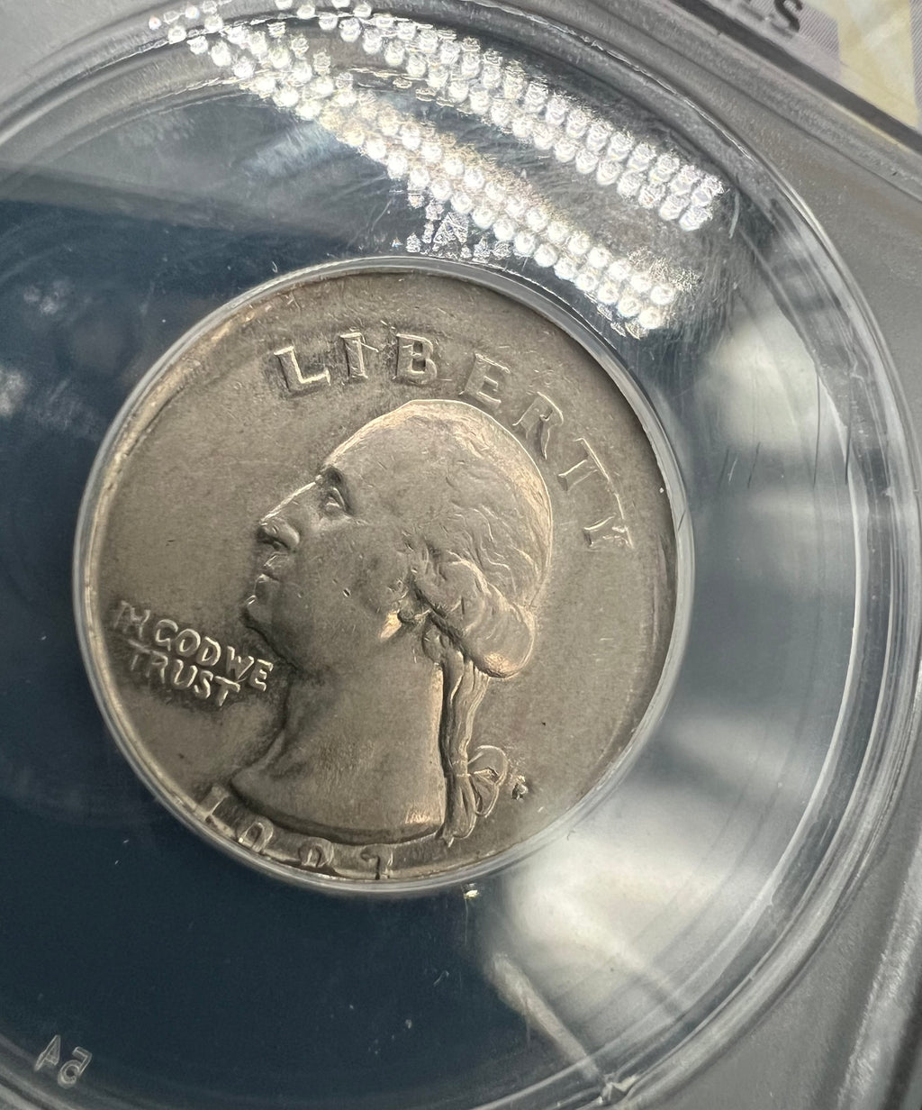Mint Error 1983-P 25c Struck 10% Off-Center AU55 Details ANACS