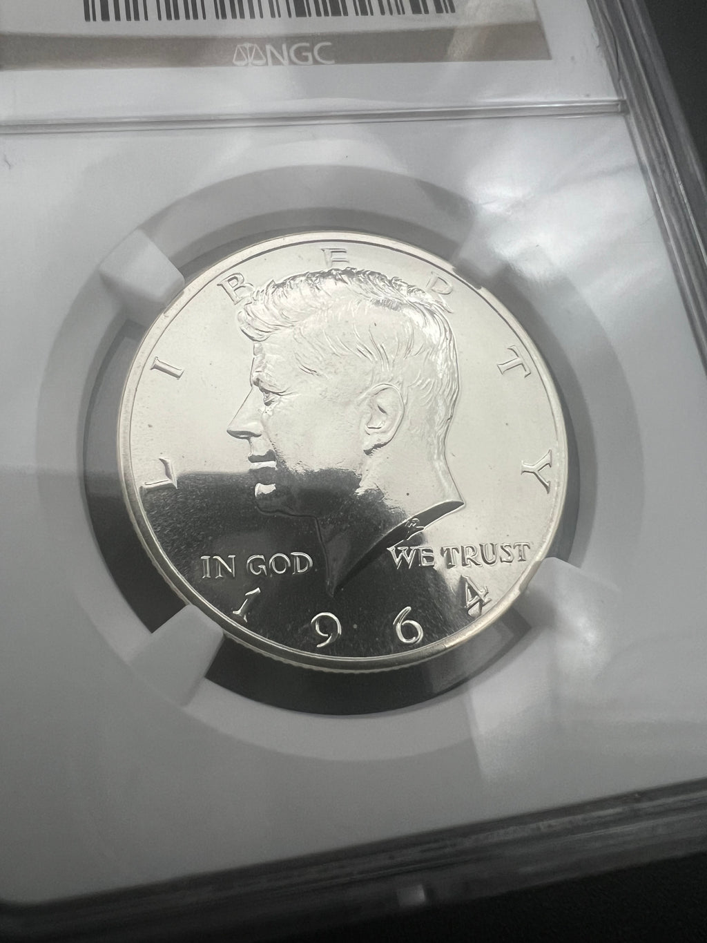1964 Accent Hair PF67 Kennedy Half Dollar NGC