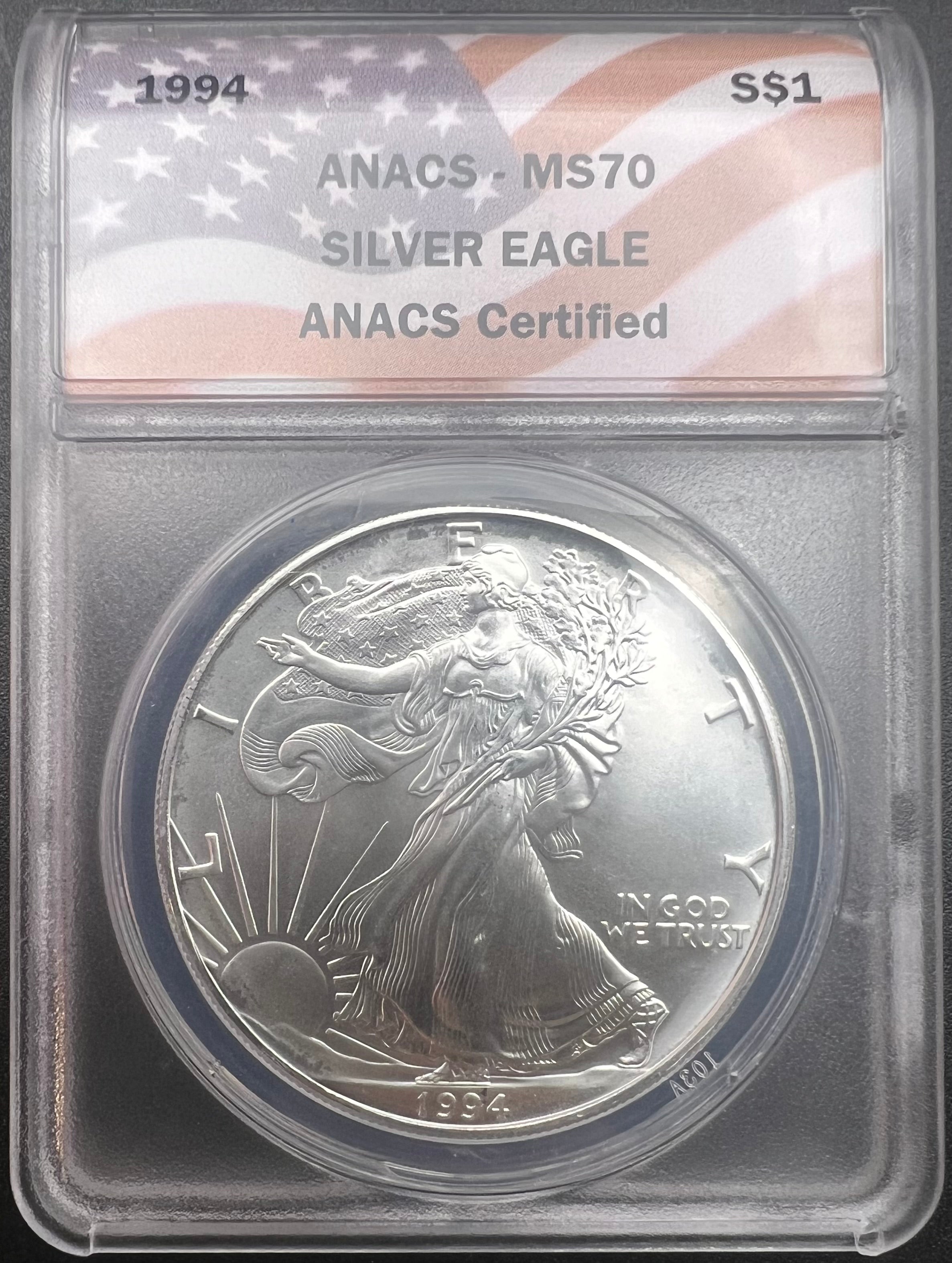 1994 MS70 American Silver Eagle ANACS
