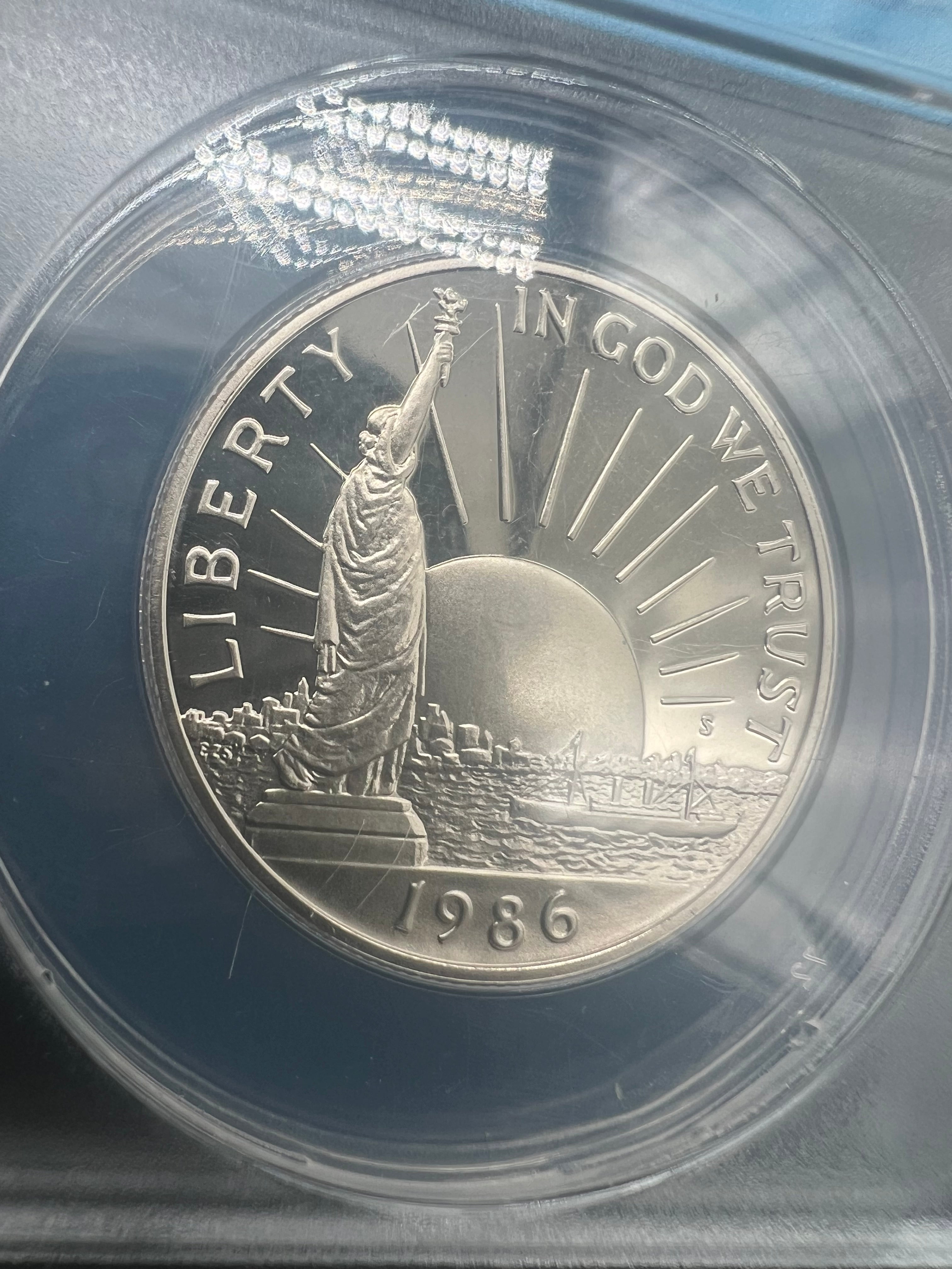 1989-S PR70 DCAM Statue Of Liberty Centennial Half Dollar ANACS