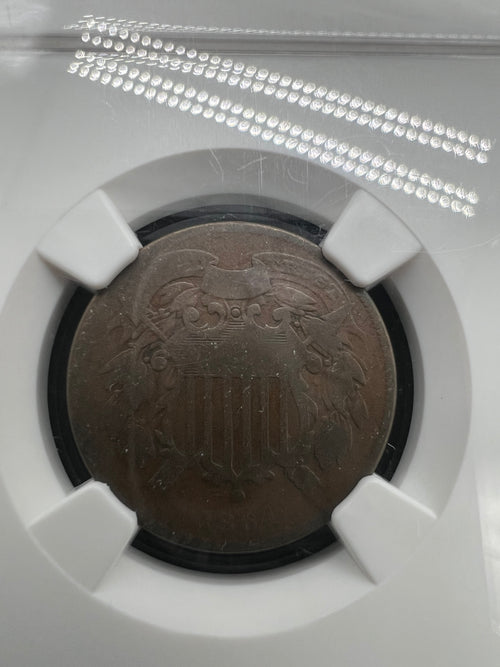 1864 2 Cents Small Motto NGC Good Details - Rev Damage
