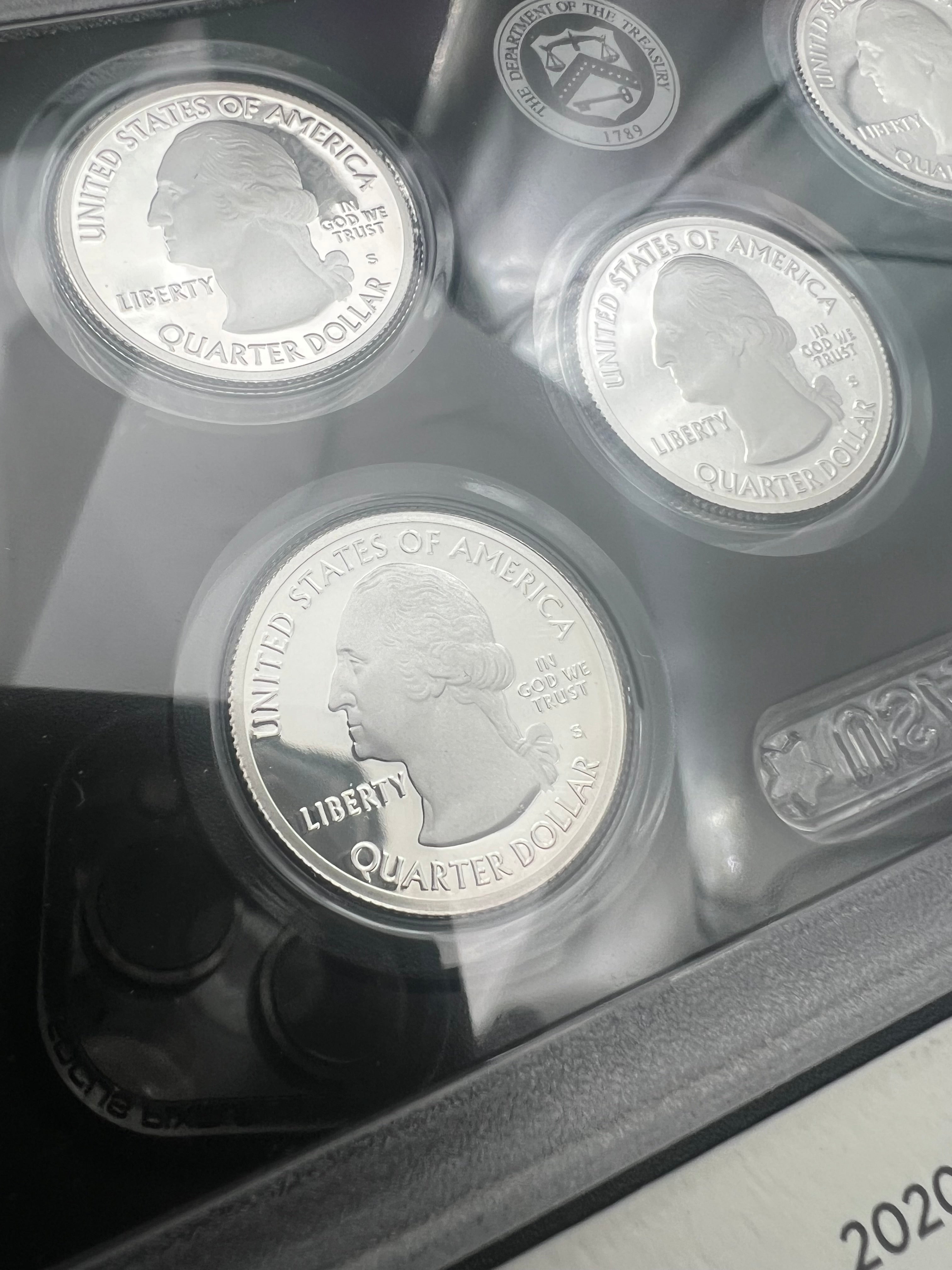 2020 90% Silver US Mint Proof America The Beautiful Silver Quarter Set (2 AVAILABLE)