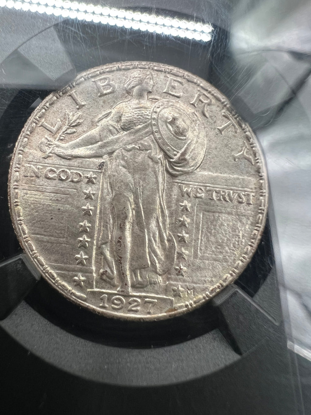1927 MS64 FH Standing Liberty Quarter NGC Black Core