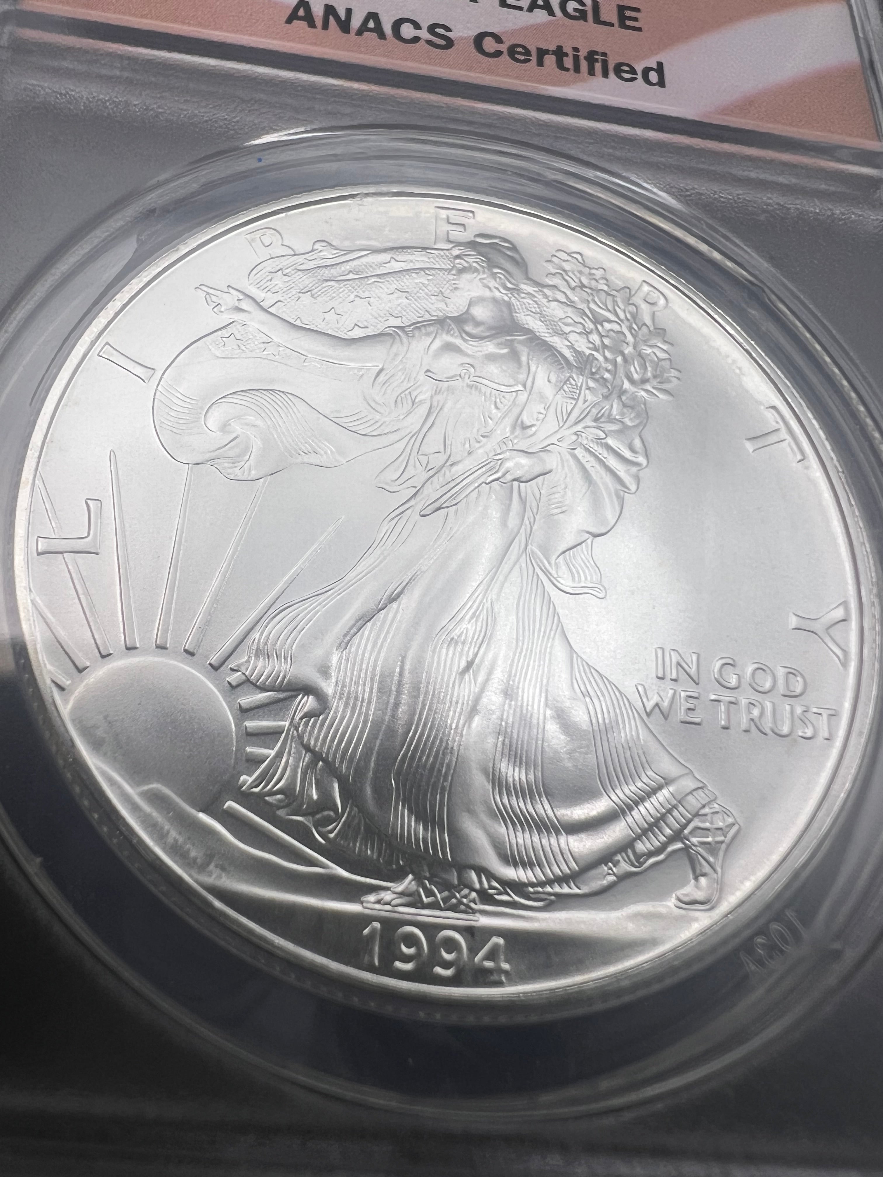1994 MS70 American Silver Eagle ANACS