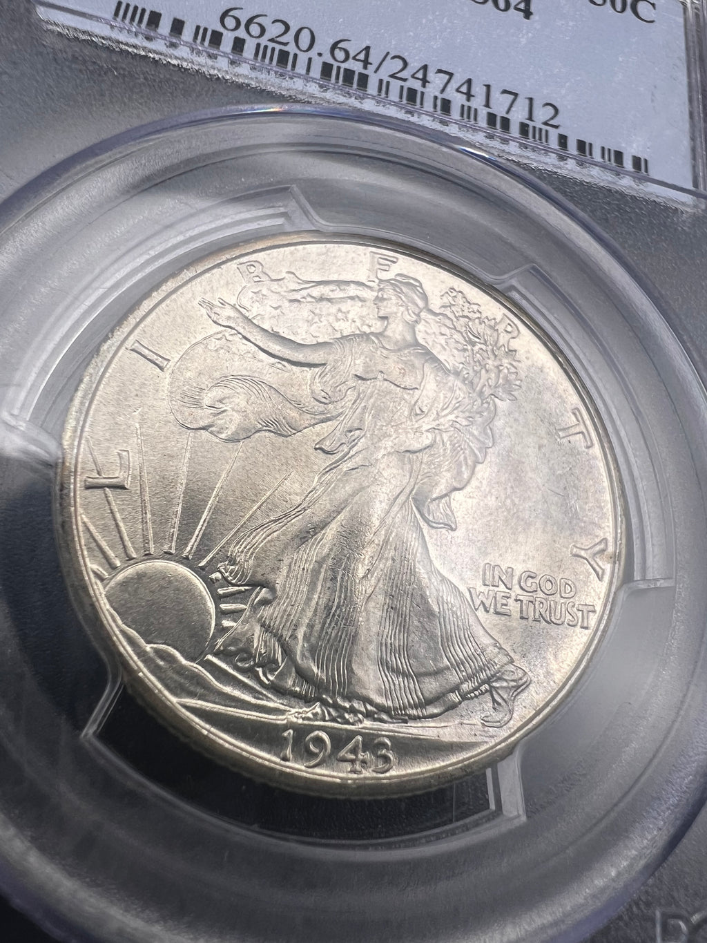 1943-S MS64 Walking Liberty Half Dollar PCGS