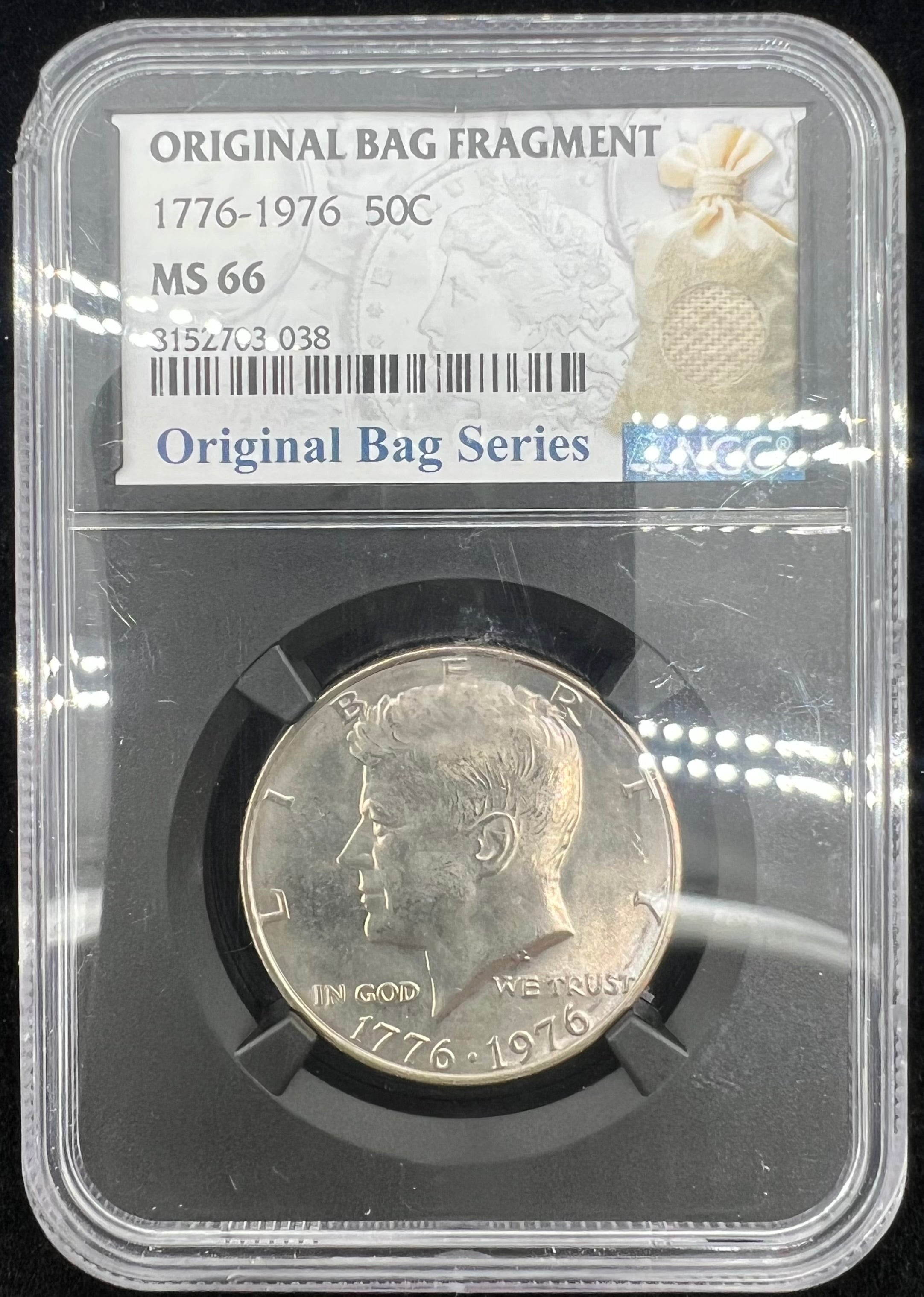 1776-1976 MS66 Bag Fragment Kennedy Half Dollar NGC Original Bag Series